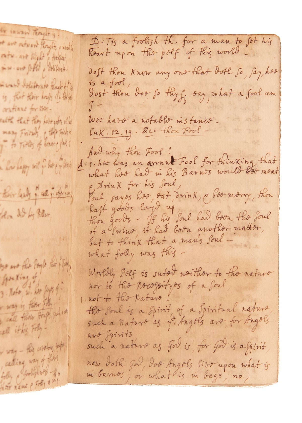 1687 MATTHEW HENRY. Matthew Henry MSs Sermon "Their Way is Folly" of the Evil of Sin.