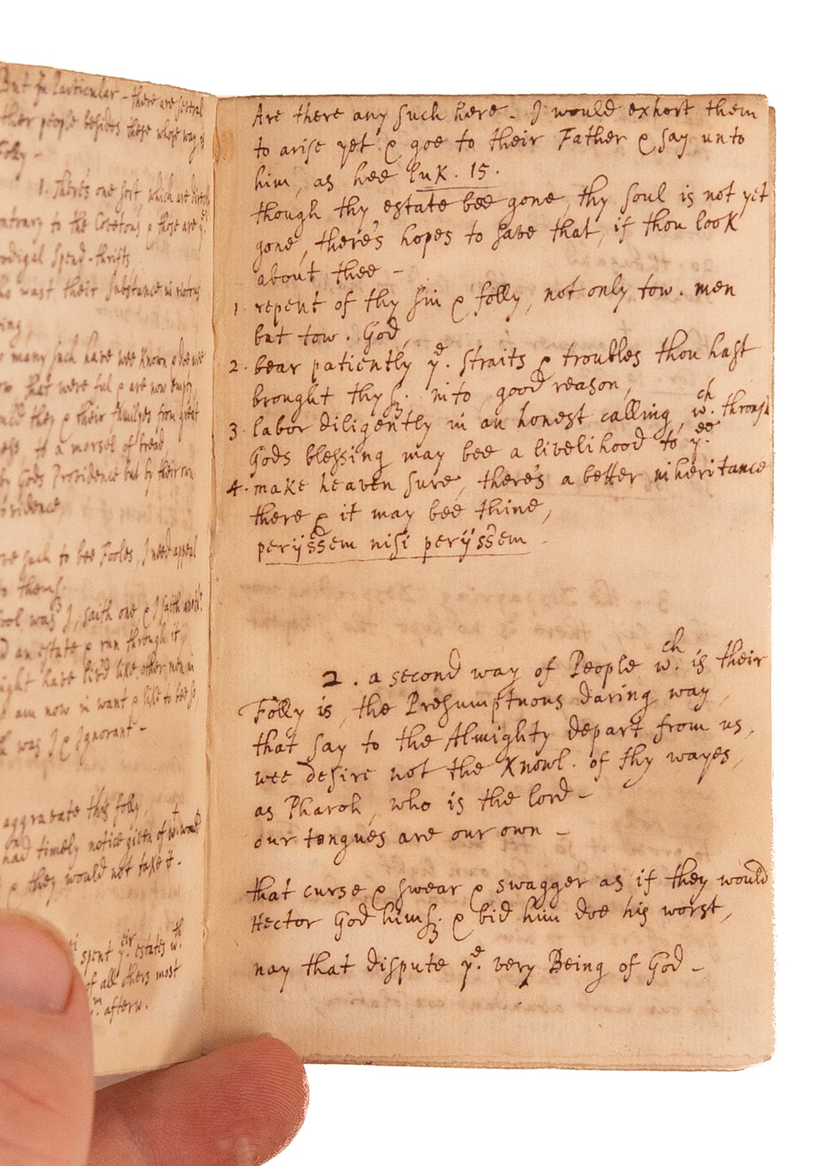 1687 MATTHEW HENRY. Matthew Henry MSs Sermon "Their Way is Folly" of the Evil of Sin.