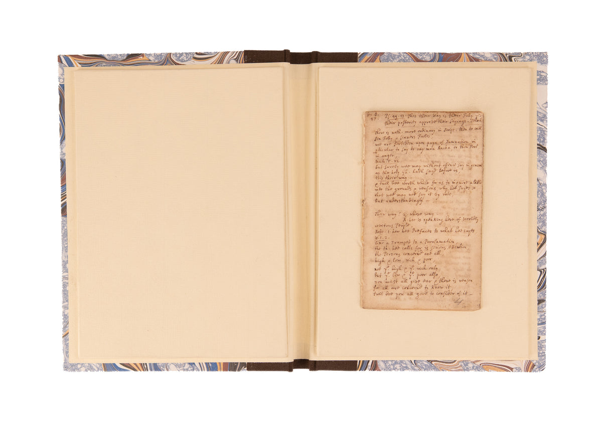 1687 MATTHEW HENRY. Matthew Henry MSs Sermon "Their Way is Folly" of the Evil of Sin.