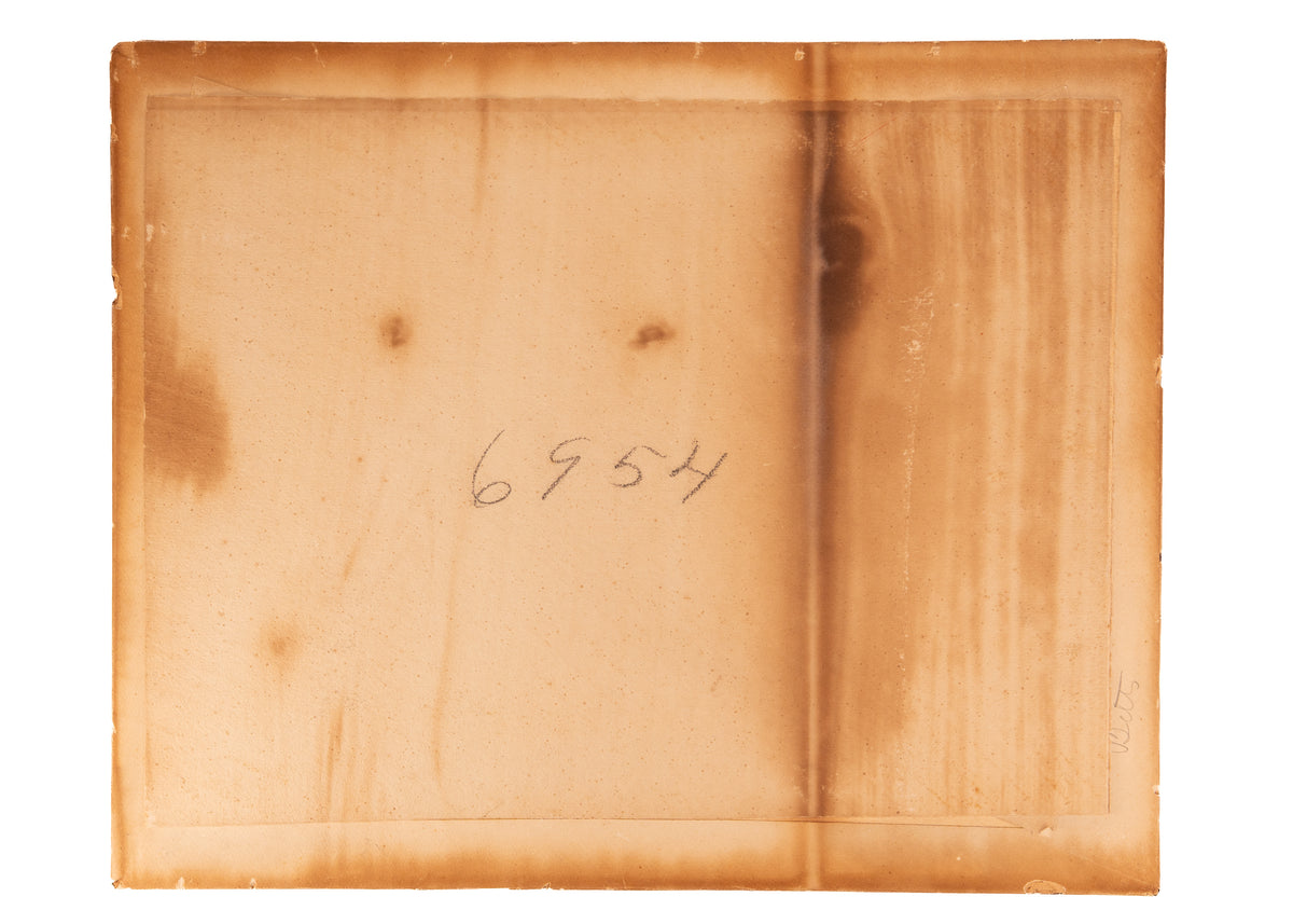 1861-63 CONTRABAND ENCAMPMENT. Undocumented First-Hand Watercolor of Freed Slave Camp.
