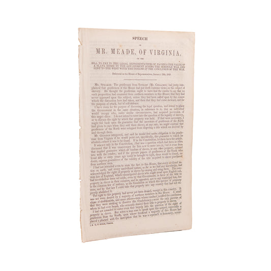 1849 BLACK SEMINOLE SLAVE. Slave Owner Sues Government for Payment for Seminole Slave Interpreter.
