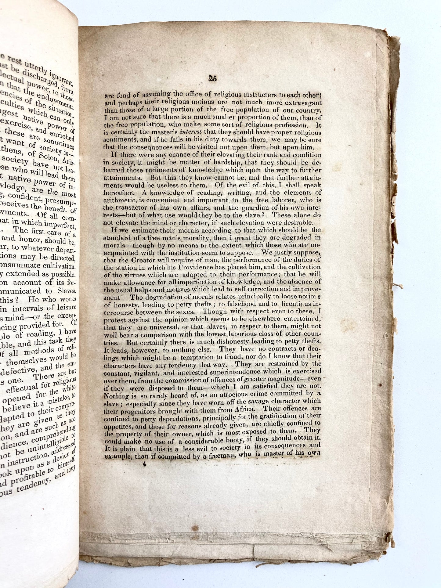 1838 SOUTH CAROLINA - SLAVERY. Exceptionally Scarce Pro-Slavery Tract by Confederate Senator.