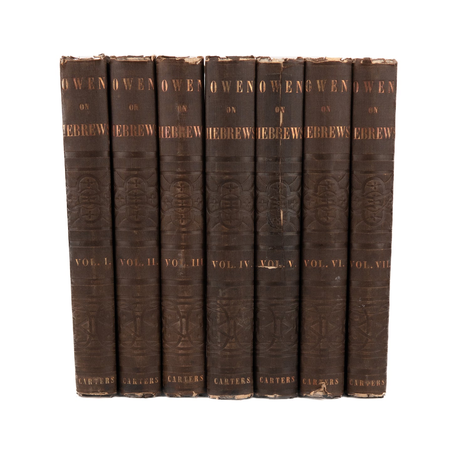 1854 JOHN OWEN. An Exposition of the Epistle to the Hebrews. 7 Volume Set.