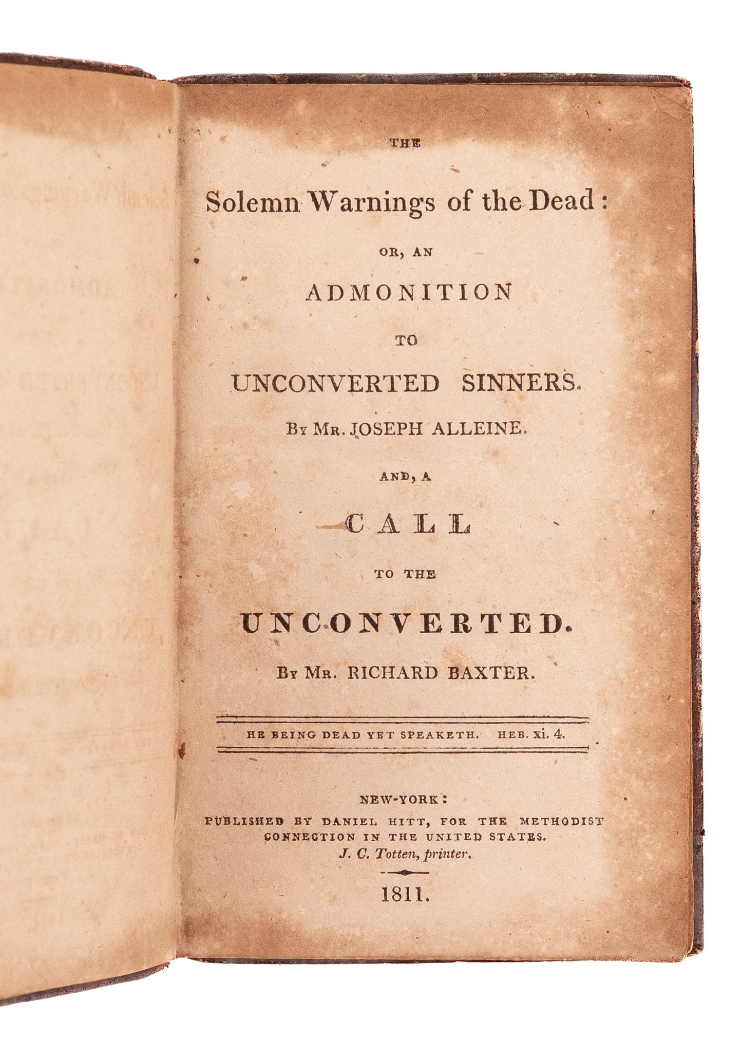 1811 JOSEPH ALLEINE & RICHARD BAXTER. The Warnings of the Dead & A Call to the Unconverted.