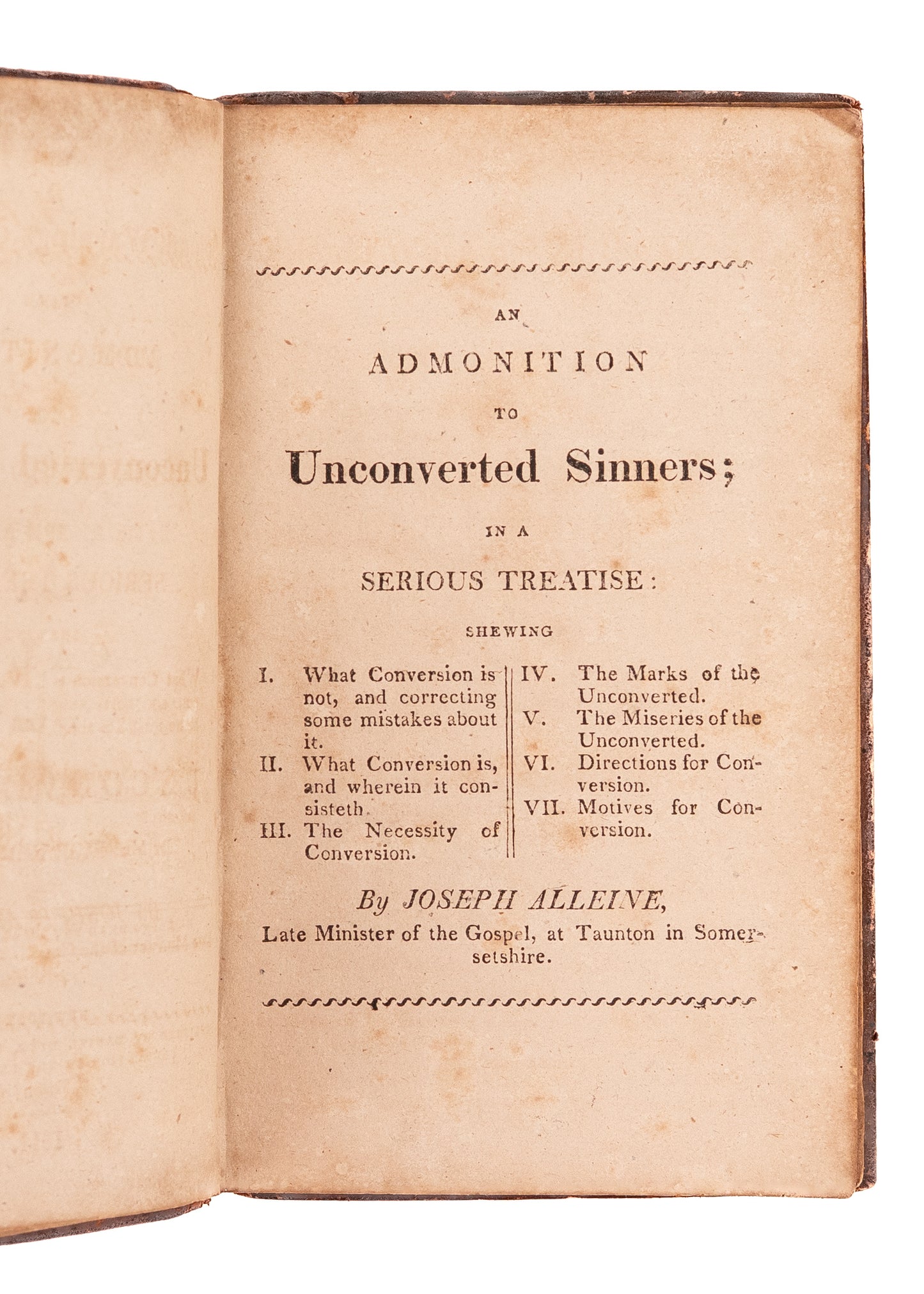 1811 JOSEPH ALLEINE & RICHARD BAXTER. The Warnings of the Dead & A Call to the Unconverted.