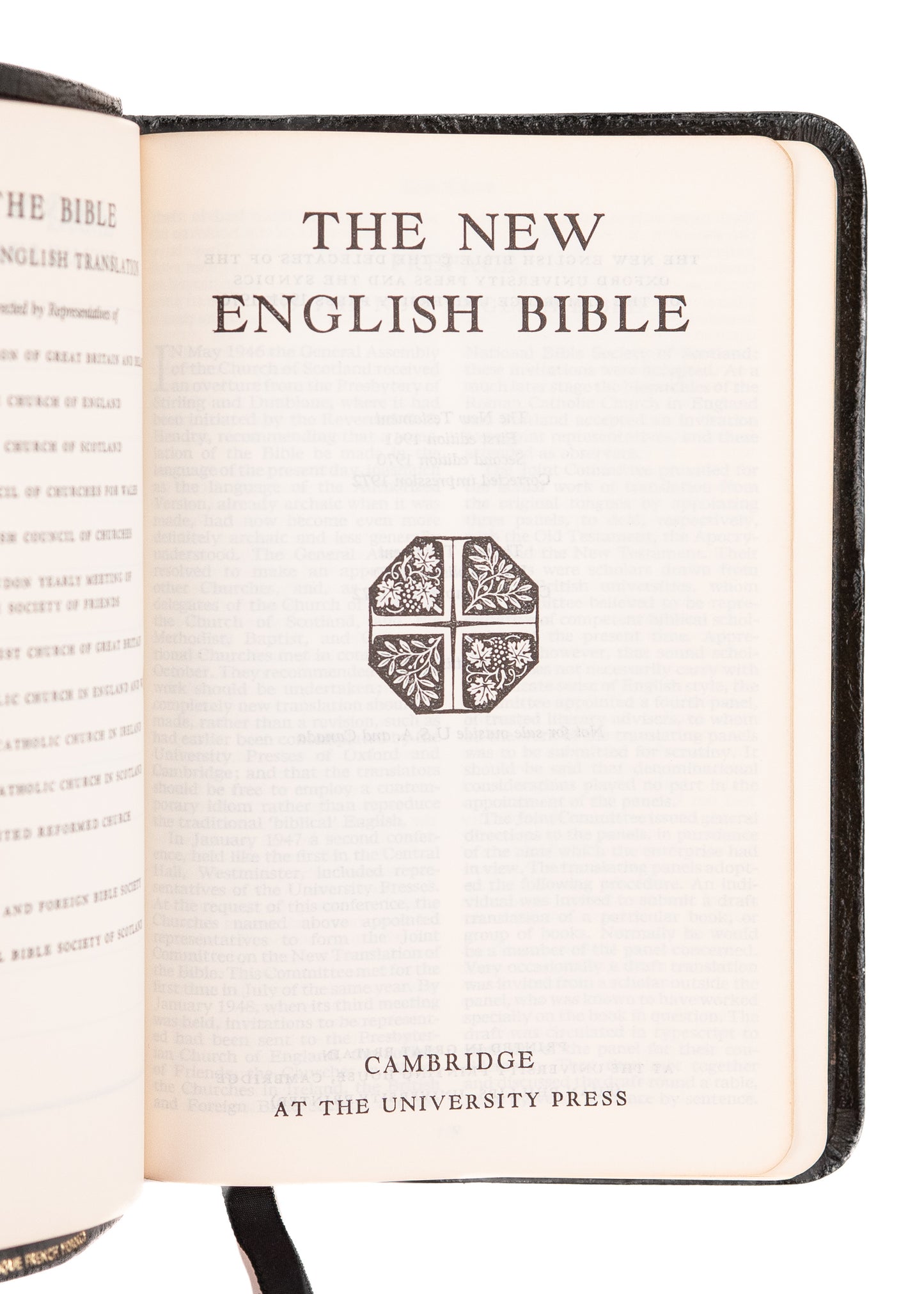 1972 THE NEW ENGLISH BIBLE. Bound in Antique French Morocco. Superb Edition.