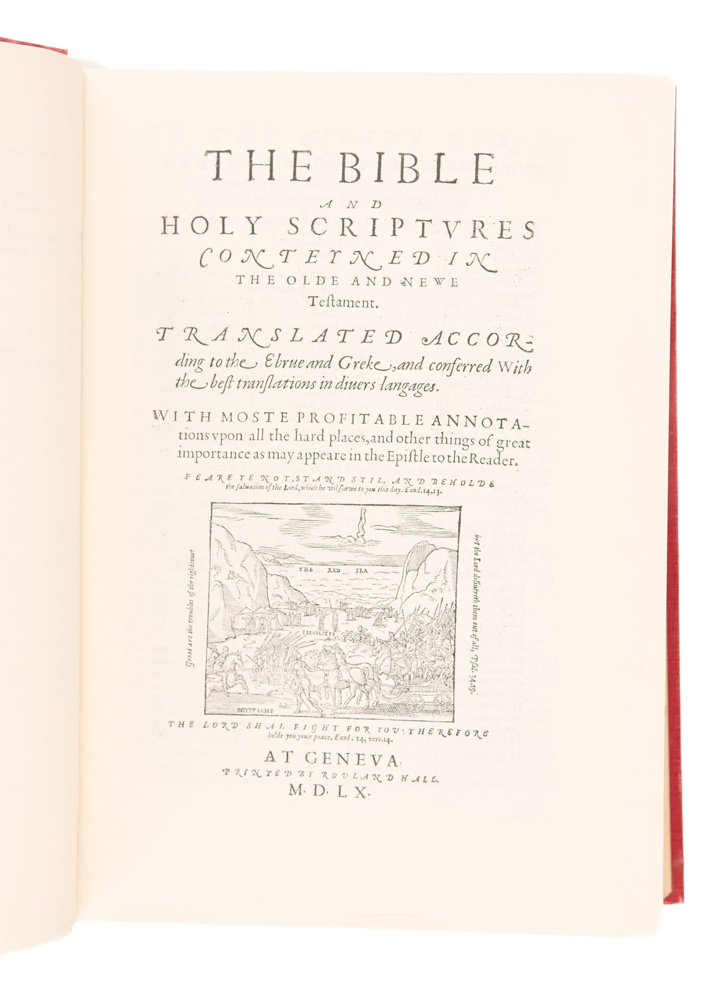 1560 / 1969 THE GENEVA BIBLE. Superb Facsimilie of the 1560 Geneva Bible.