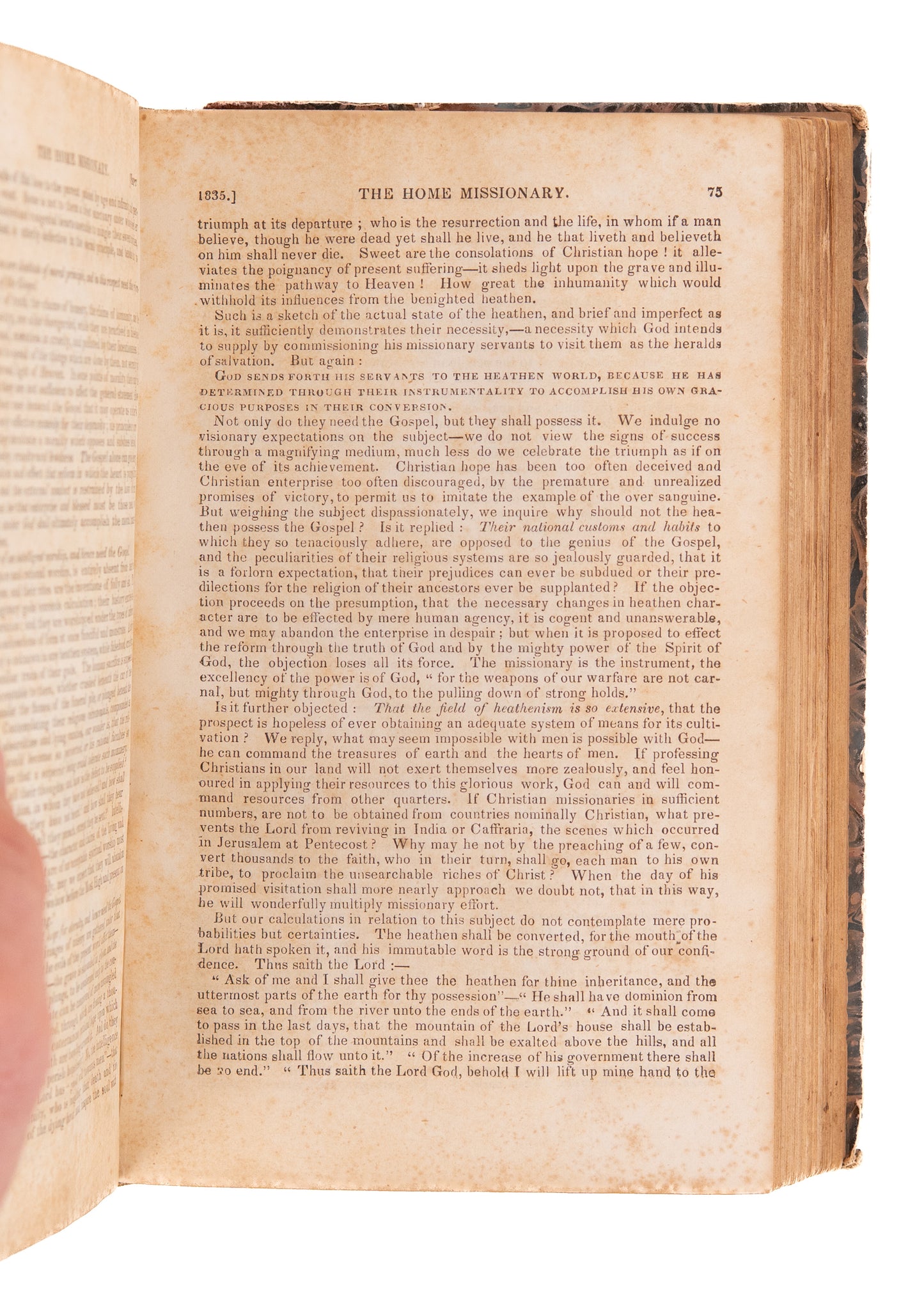 1835 AMERICAN PASTOR'S JOURNAL. Assemblage of 60 Issues of Westward Expansion Pastor's Journal