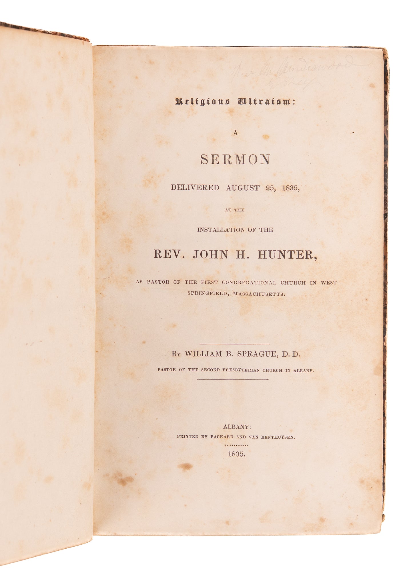 1835 AMERICAN PASTOR'S JOURNAL. Assemblage of 60 Issues of Westward Expansion Pastor's Journal