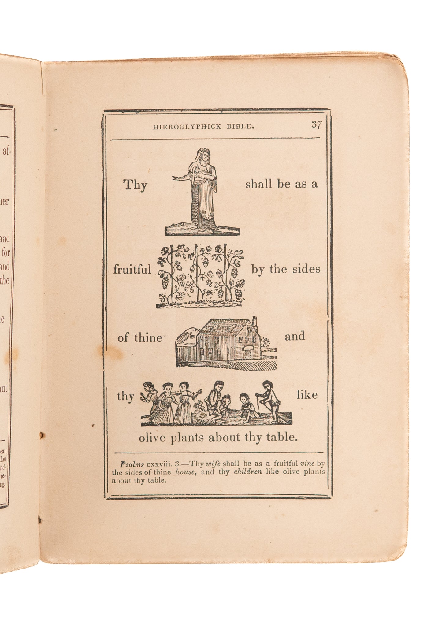 1863 THE HIEROGLYPHIC BIBLE. Early American Iconographic Children's Bible. Finely Illustrated.