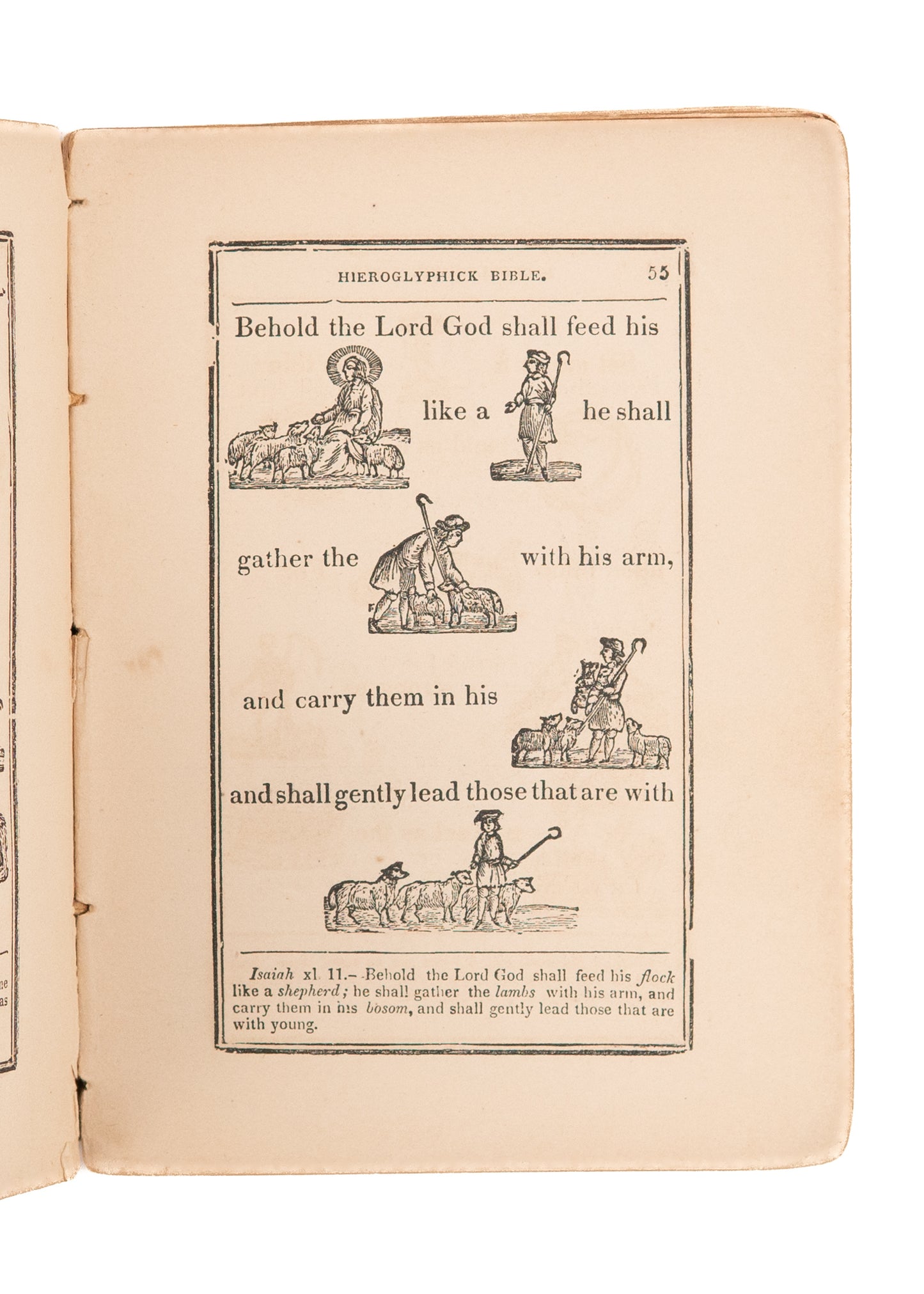 1863 THE HIEROGLYPHIC BIBLE. Early American Iconographic Children's Bible. Finely Illustrated.