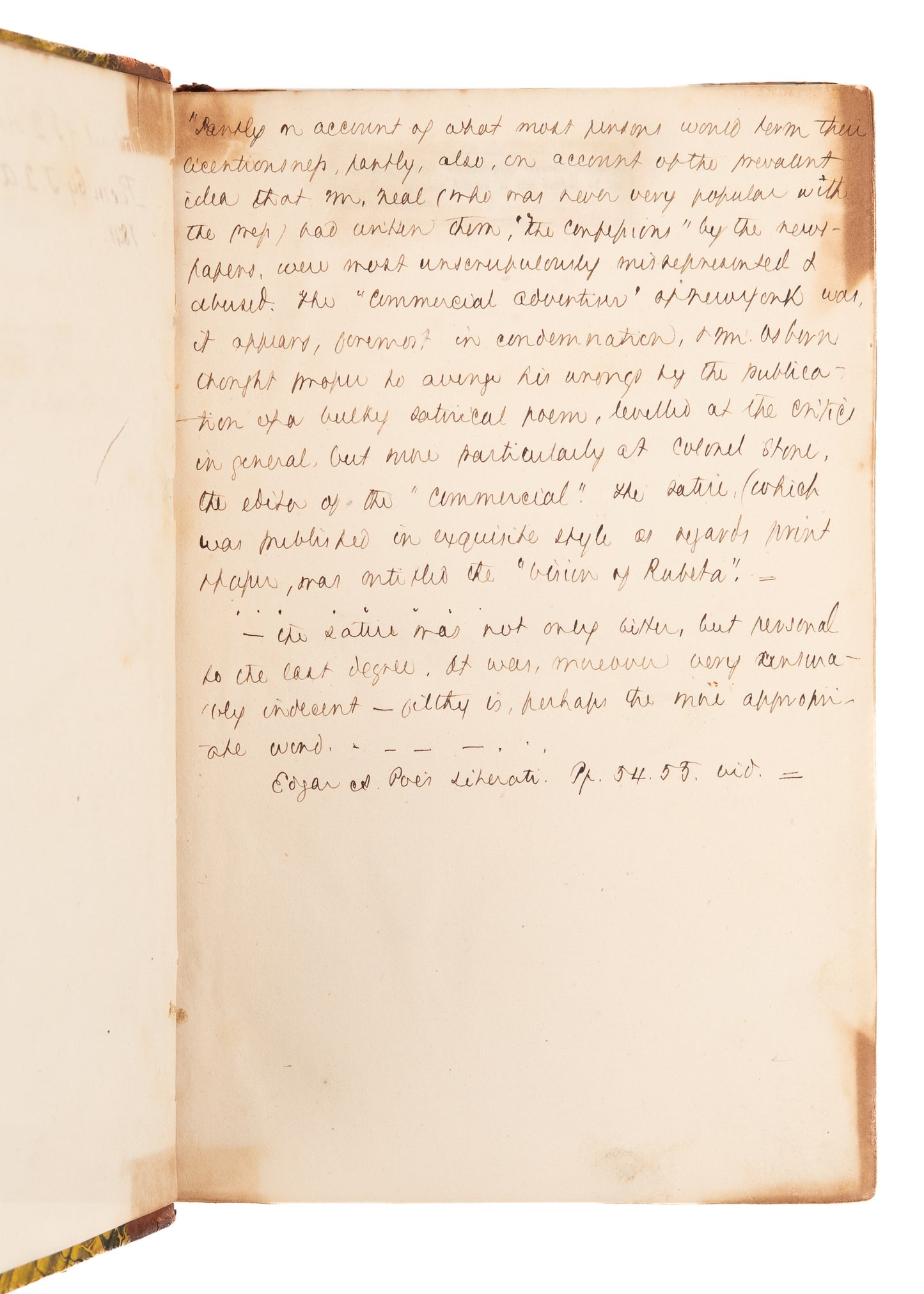 1838/1832 LAUGHTON OSBORN & JOHN QUINCY ADAMS. The Vision of Rubeta & Dermont Mac Morrogh.