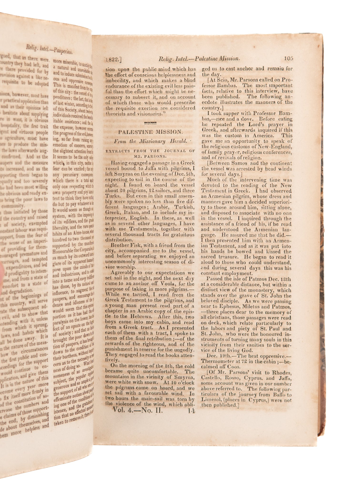 1822 THE CHRISTIAN SPECTATOR MAG. Colonization, Abolition, Revivals, John Newton, &c.