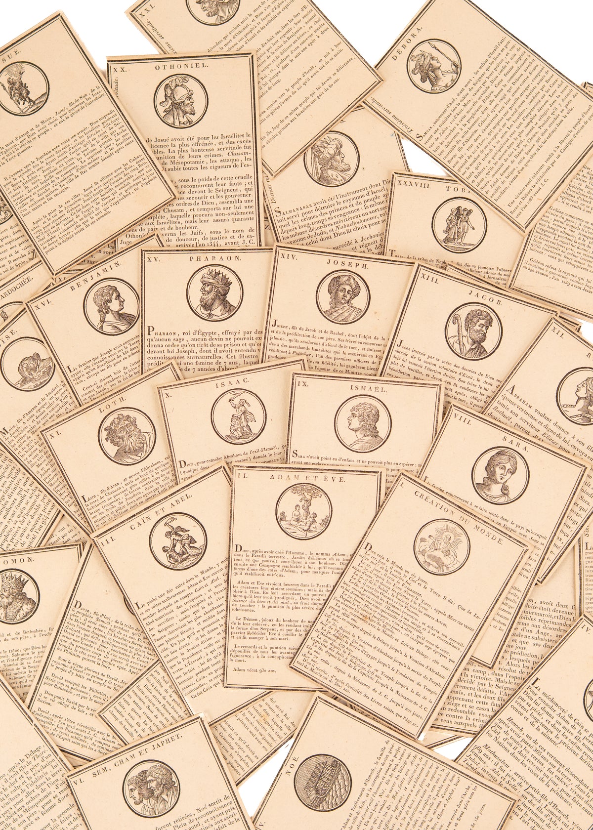 c.1815 CHILDREN'S CATECHISTICAL CARDS. To Aid Young in Learning History of Creation & Old Testament.