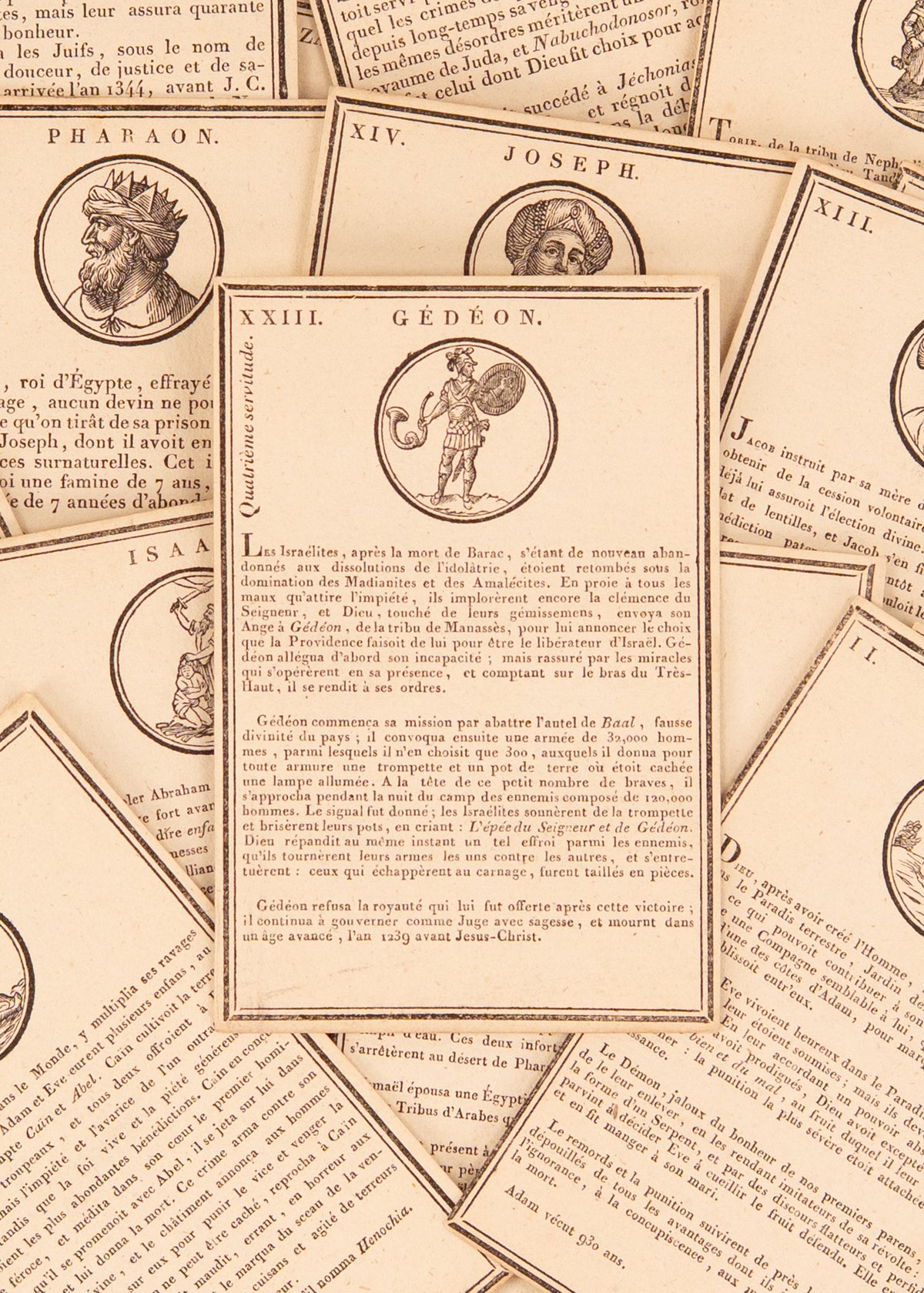 c.1815 CHILDREN'S CATECHISTICAL CARDS. To Aid Young in Learning History of Creation & Old Testament.