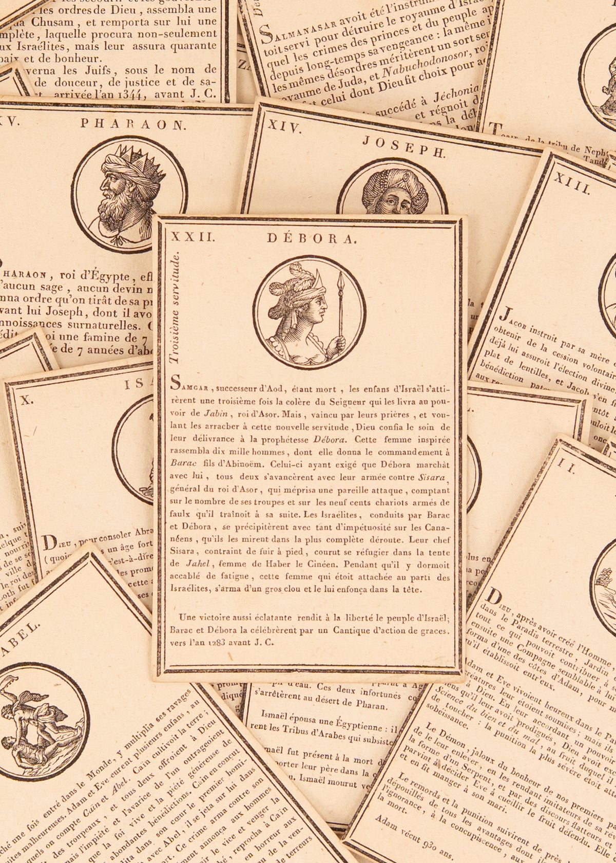 c.1815 CHILDREN'S CATECHISTICAL CARDS. To Aid Young in Learning History of Creation & Old Testament.