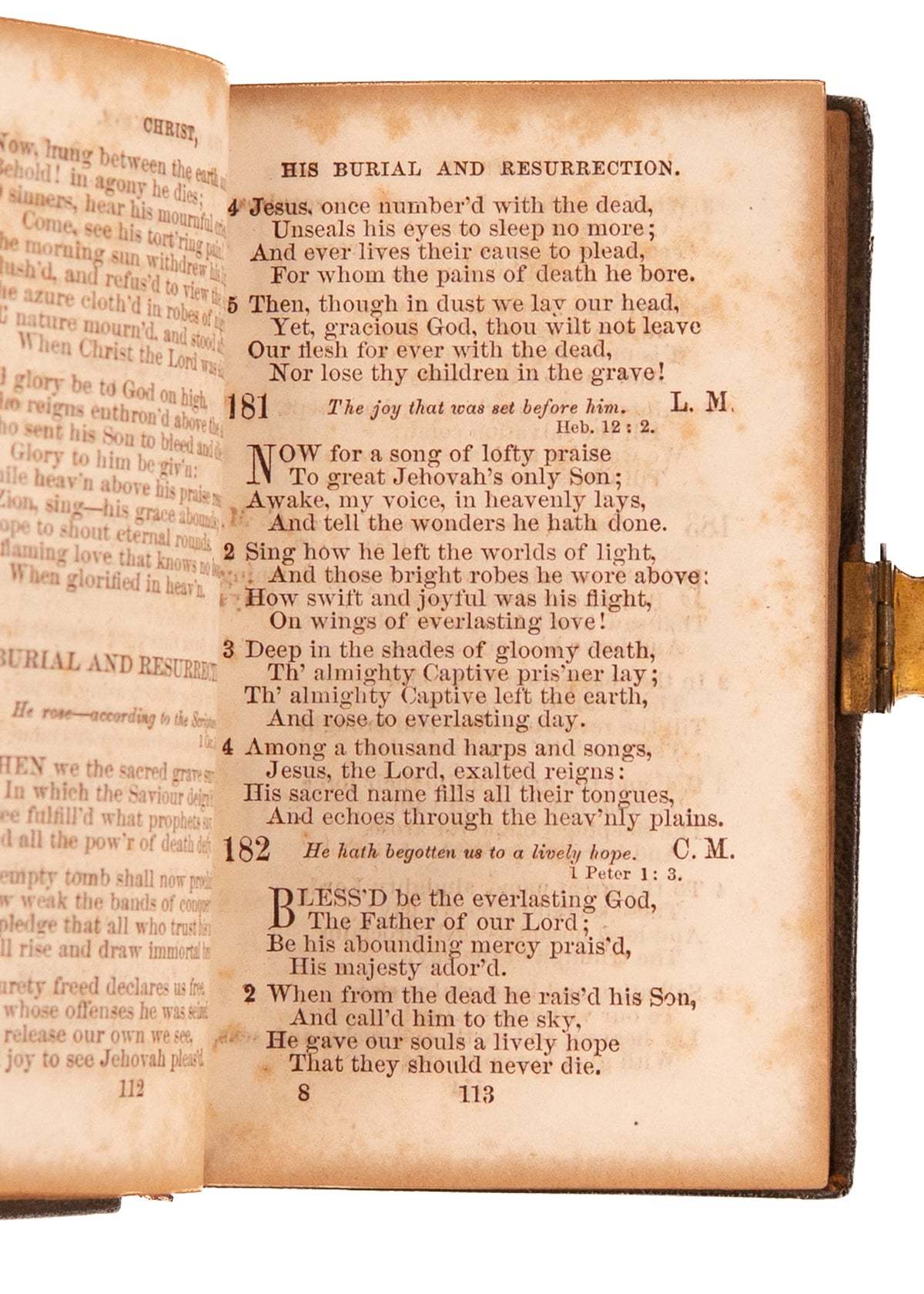 1867 KENTUCKY MEAT SHOWER. Christian Baptist Hymnal Owned by Kentucky Meat Shower Witness.