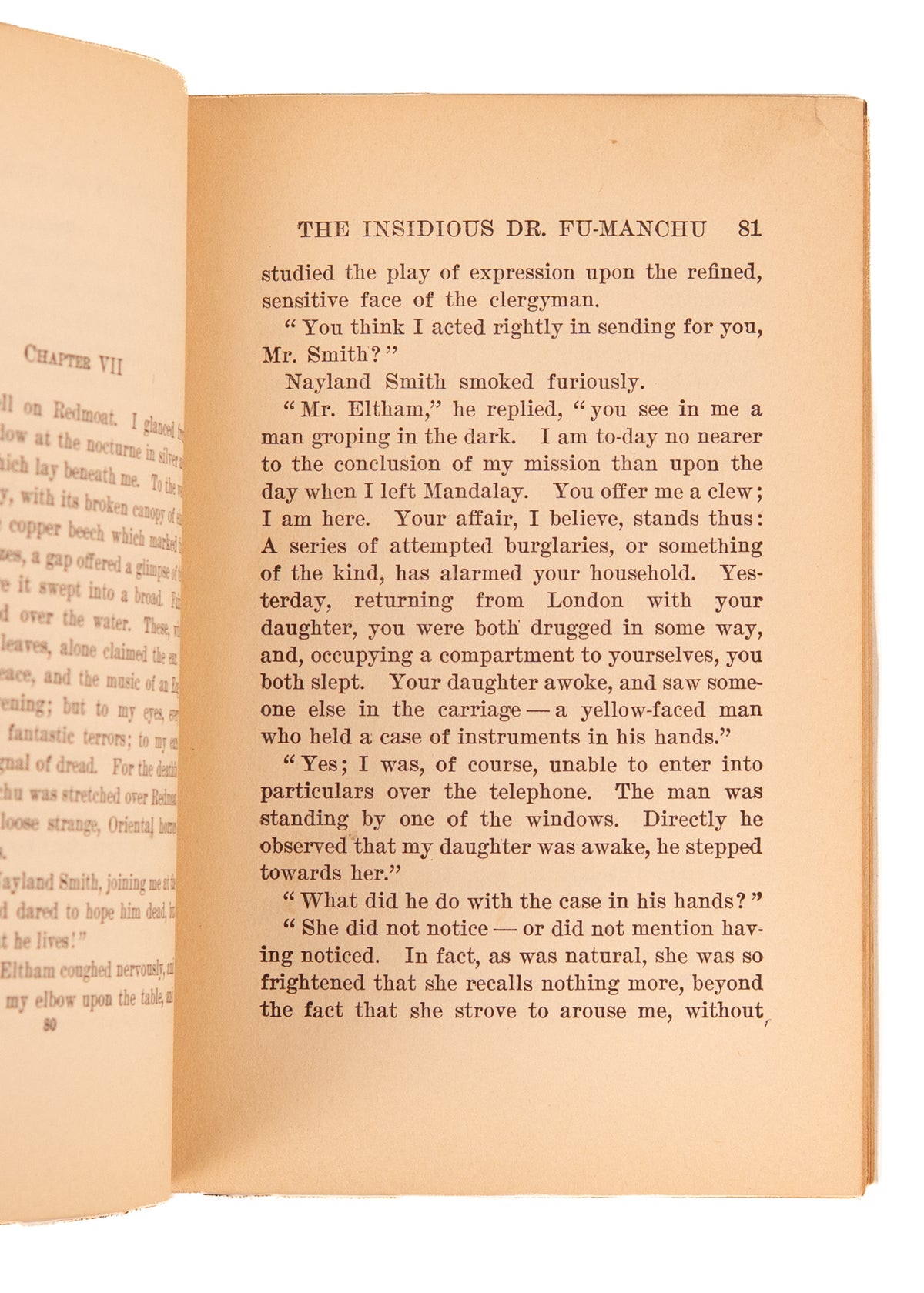 1920 SAX ROHMER. The Insidious Dr. Fu-Manchu. Signed to Radio CBS's Steve Trumbull in 1932.