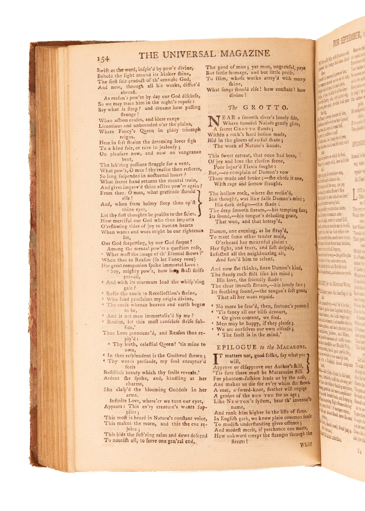 1773 PHILLIS WHEATLEY. On Being Brought from Africa to America in The Universal Magazine.