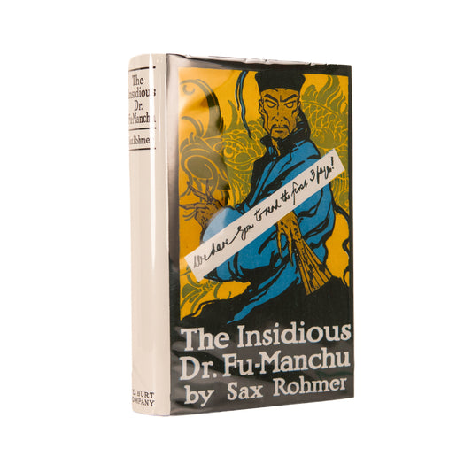 1920 SAX ROHMER. The Insidious Dr. Fu-Manchu. Signed to Radio CBS's Steve Trumbull in 1932.