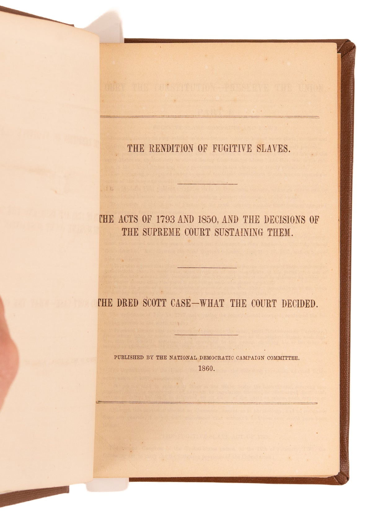 1856 DRED SCOTT. Sammelband of 31 Works on Slavery, John Brown & Harper's Ferry, Dred Scott, and the Crisis in Kansas.