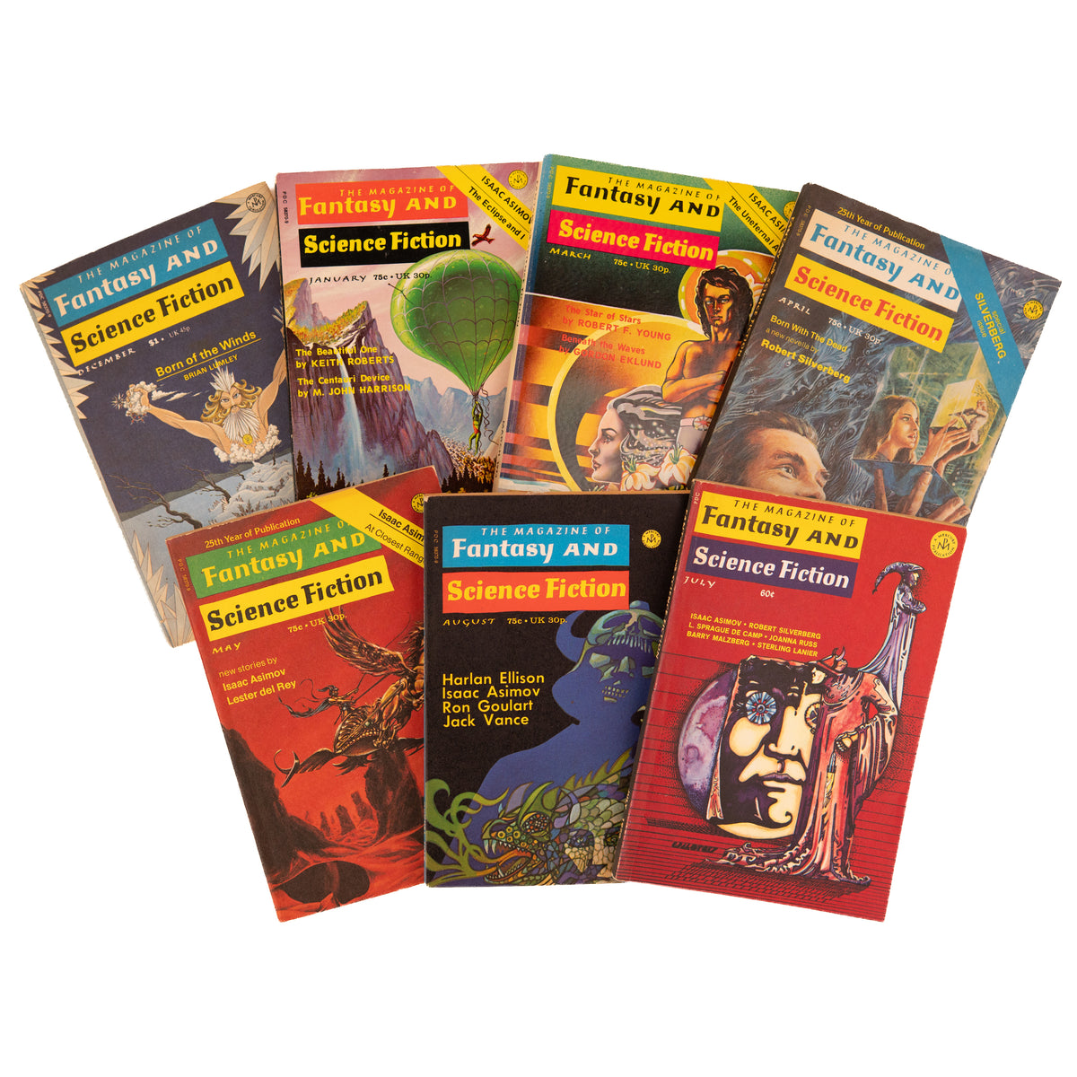 THE MAGAZINE OF FANTASY & SCIENCE FICTION. 42 Issues. First Feminist Sci-Fi - Women Men Don't See by James Tiptree.