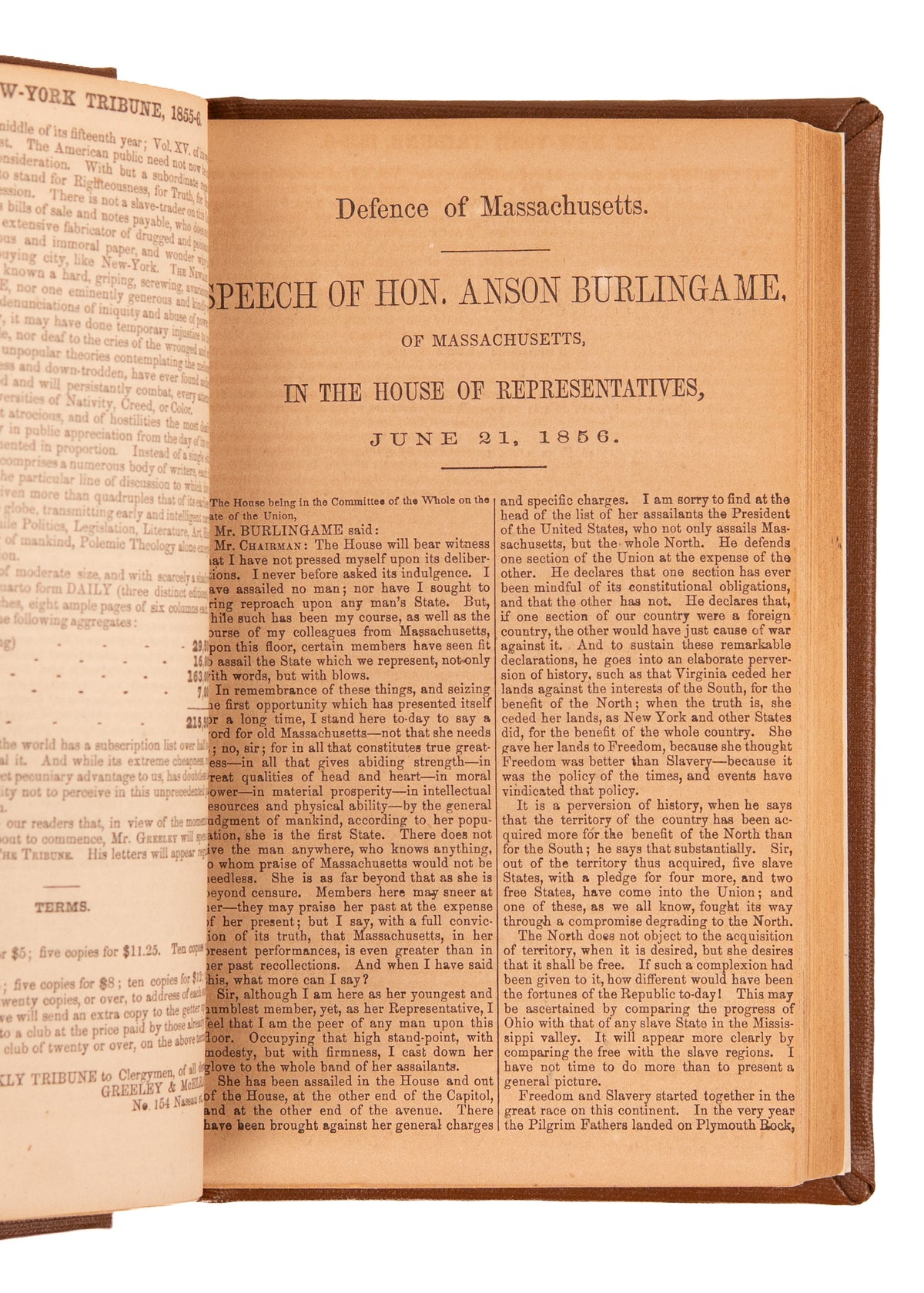 1856 DRED SCOTT. Sammelband of 31 Works on Slavery, John Brown & Harper's Ferry, Dred Scott, and the Crisis in Kansas.