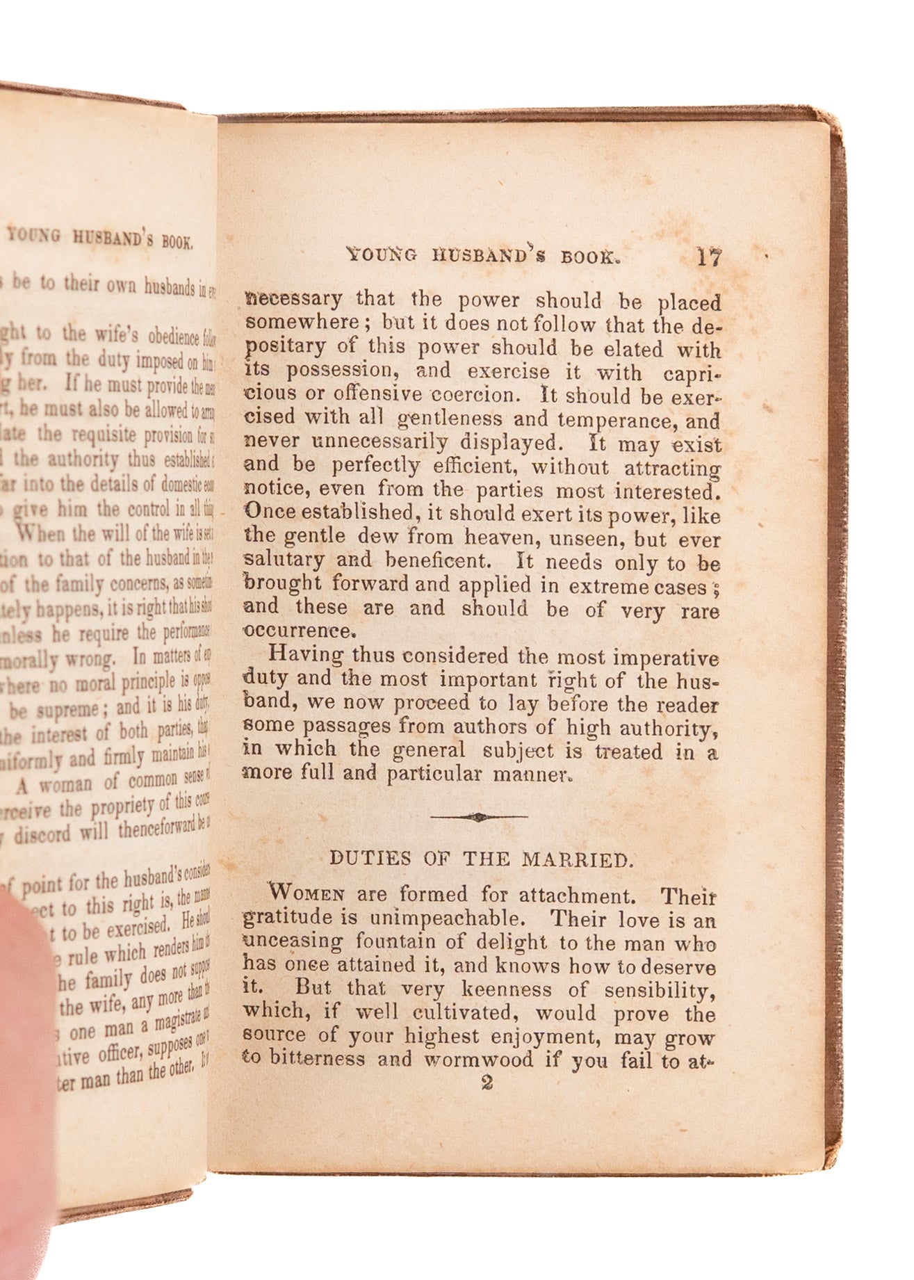 1838 T. S. ARTHUR. The Young Husband's Book. Rare Early American Marriage Manual.