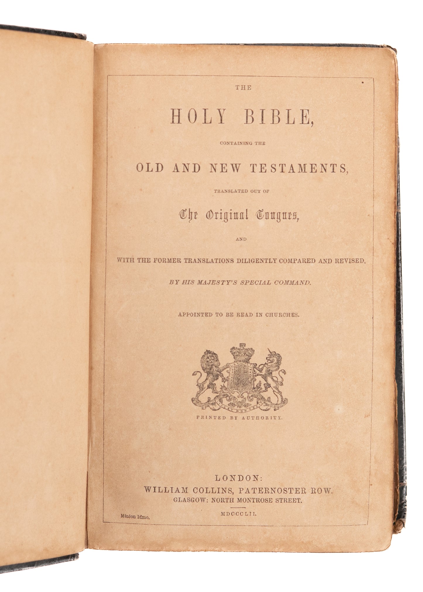 1852 TEXAS DECLARATION SIGNER. Fine Bible Owned by Important Early Texas Pioneer!