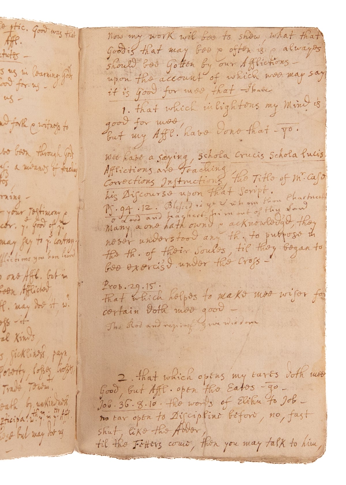 1693 MATTHEW HENRY. Manuscript Sermon on Psalm 119 - "I have been Afflicted that I Might Learn Thy Statutes."