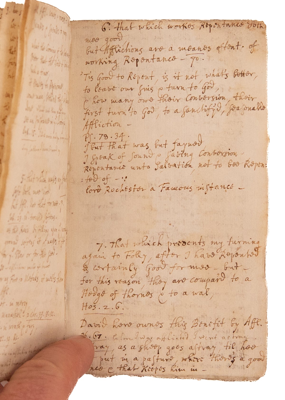 1693 MATTHEW HENRY. Manuscript Sermon on Psalm 119 - "I have been Afflicted that I Might Learn Thy Statutes."