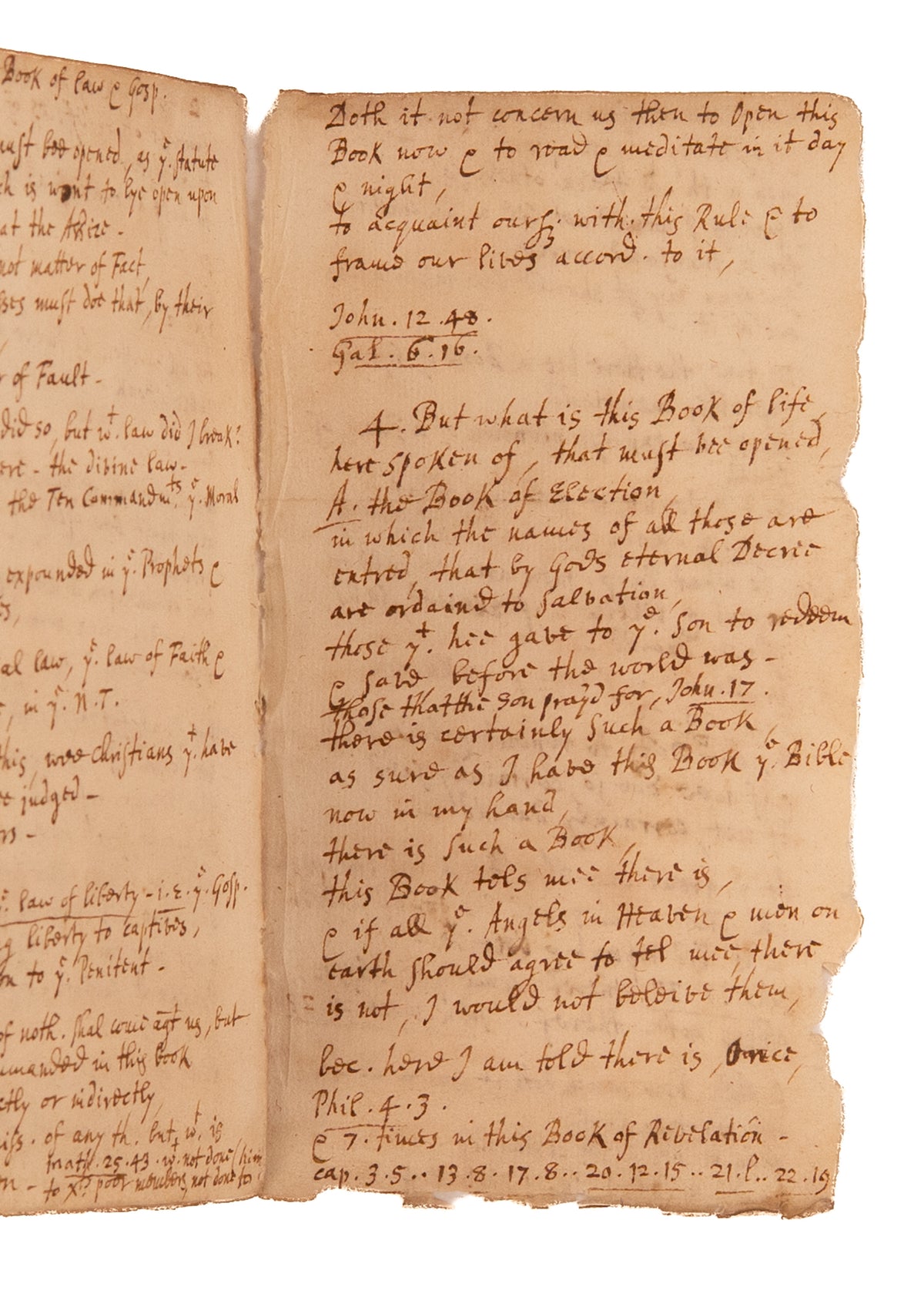1695 MATTHEW HENRY. Manuscript Sermon on Revelation 20 - "I Saw the Dead Stand Before God."