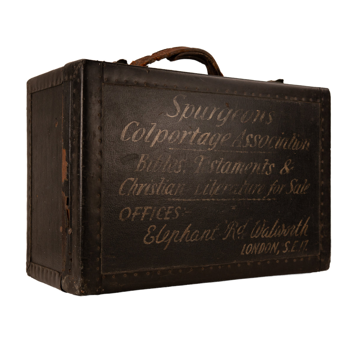 1870 C. H. SPURGEON. Spurgeon Colportage Association Traveling Book Sales Case. Exceptional Artifact.