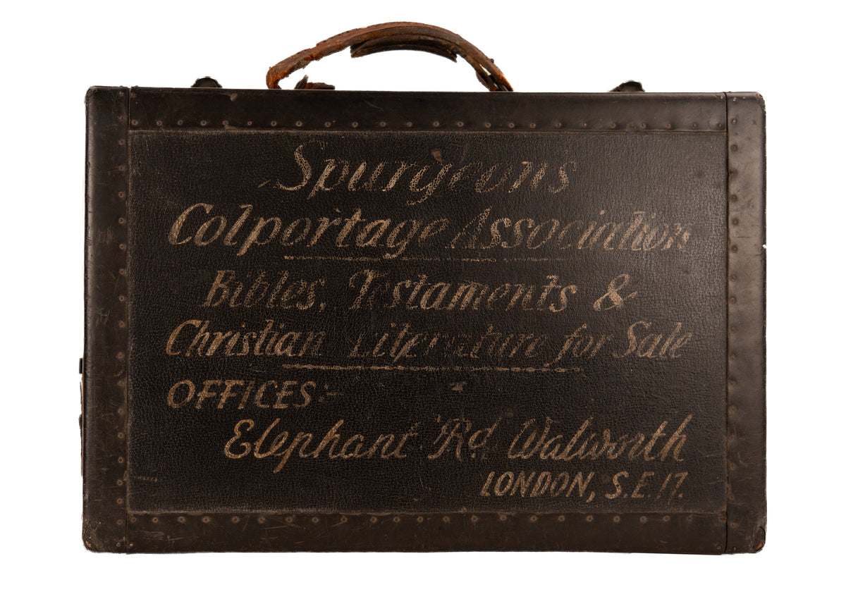 1870 C. H. SPURGEON. Spurgeon Colportage Association Traveling Book Sales Case. Exceptional Artifact.