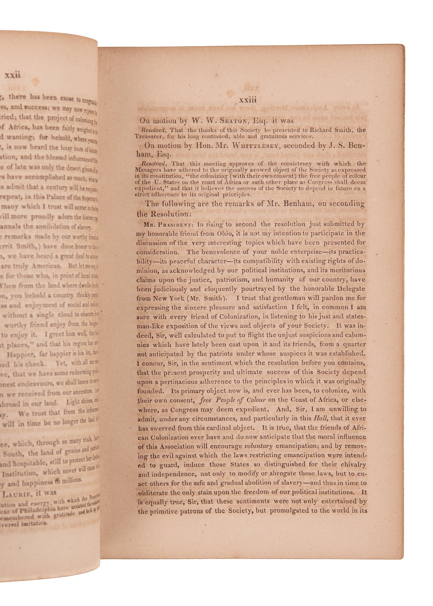 1831 LIBERIA & SLAVERY. Fourteenth Annual Report on Slavery Colonization. Francis Scott Key &c.