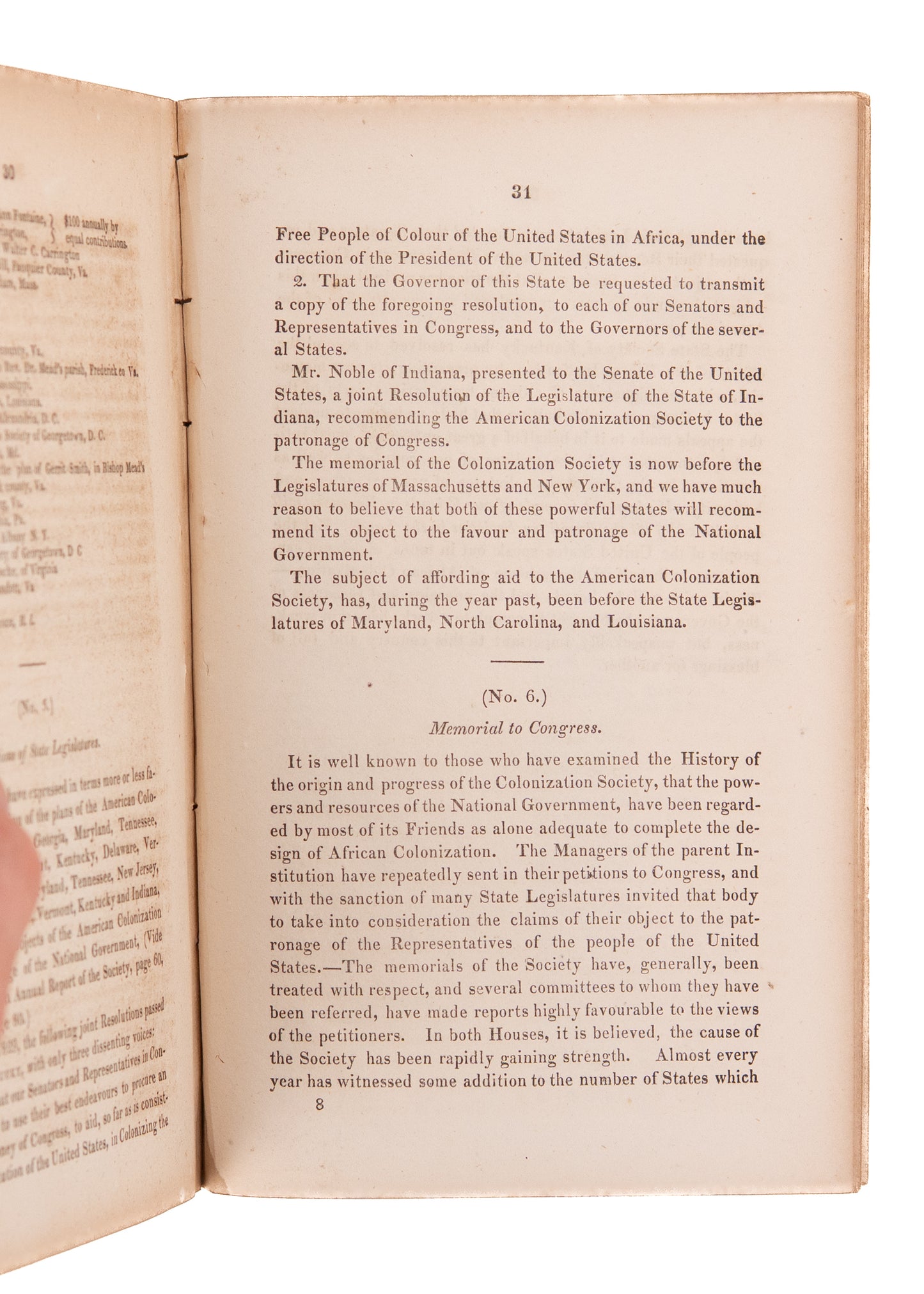 1831 LIBERIA & SLAVERY. Fourteenth Annual Report on Slavery Colonization. Francis Scott Key &c.