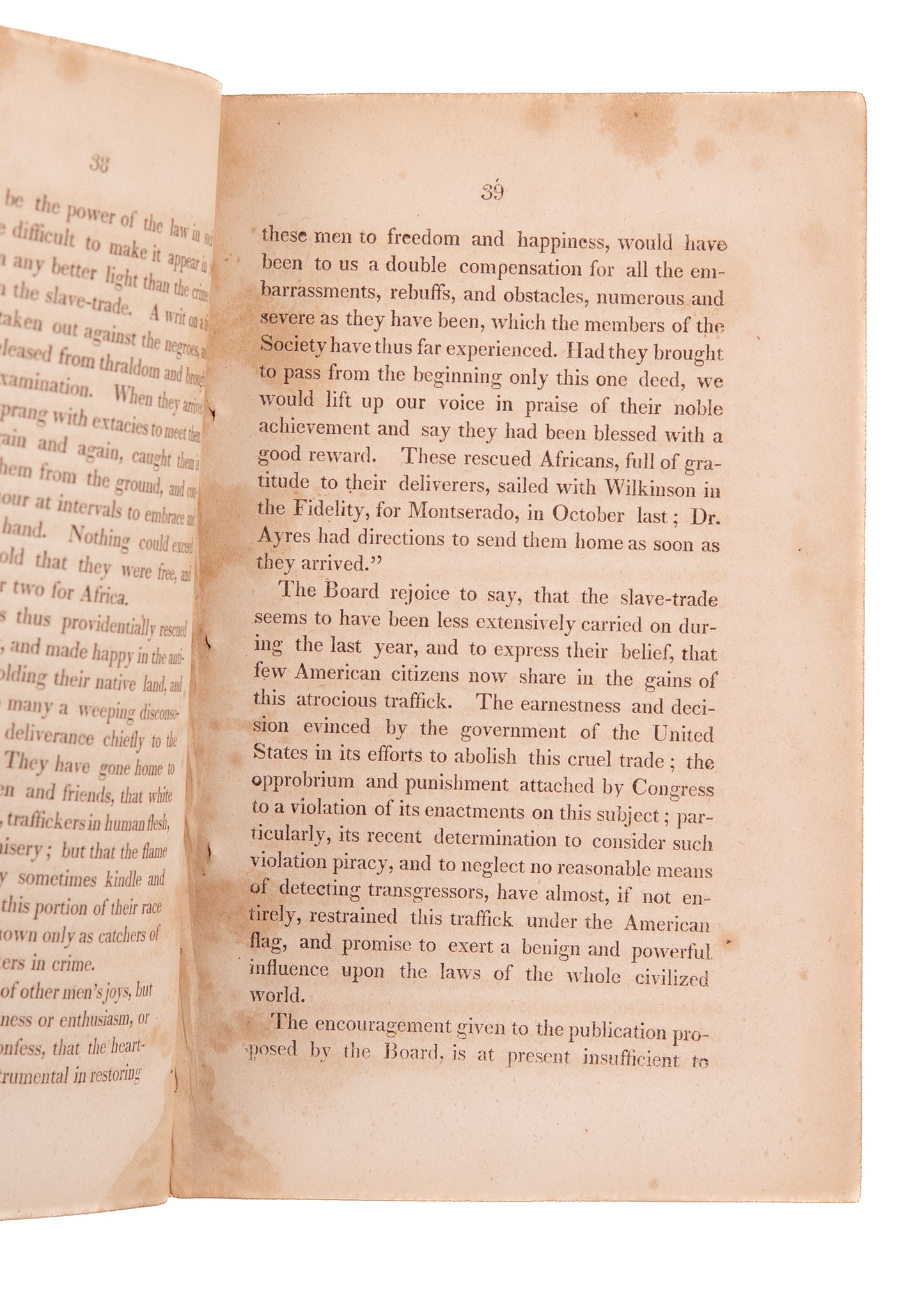 1824 LIBERIA & SLAVERY. Seventh Annual Report on Slavery Colonization. Francis Scott Key, etc.