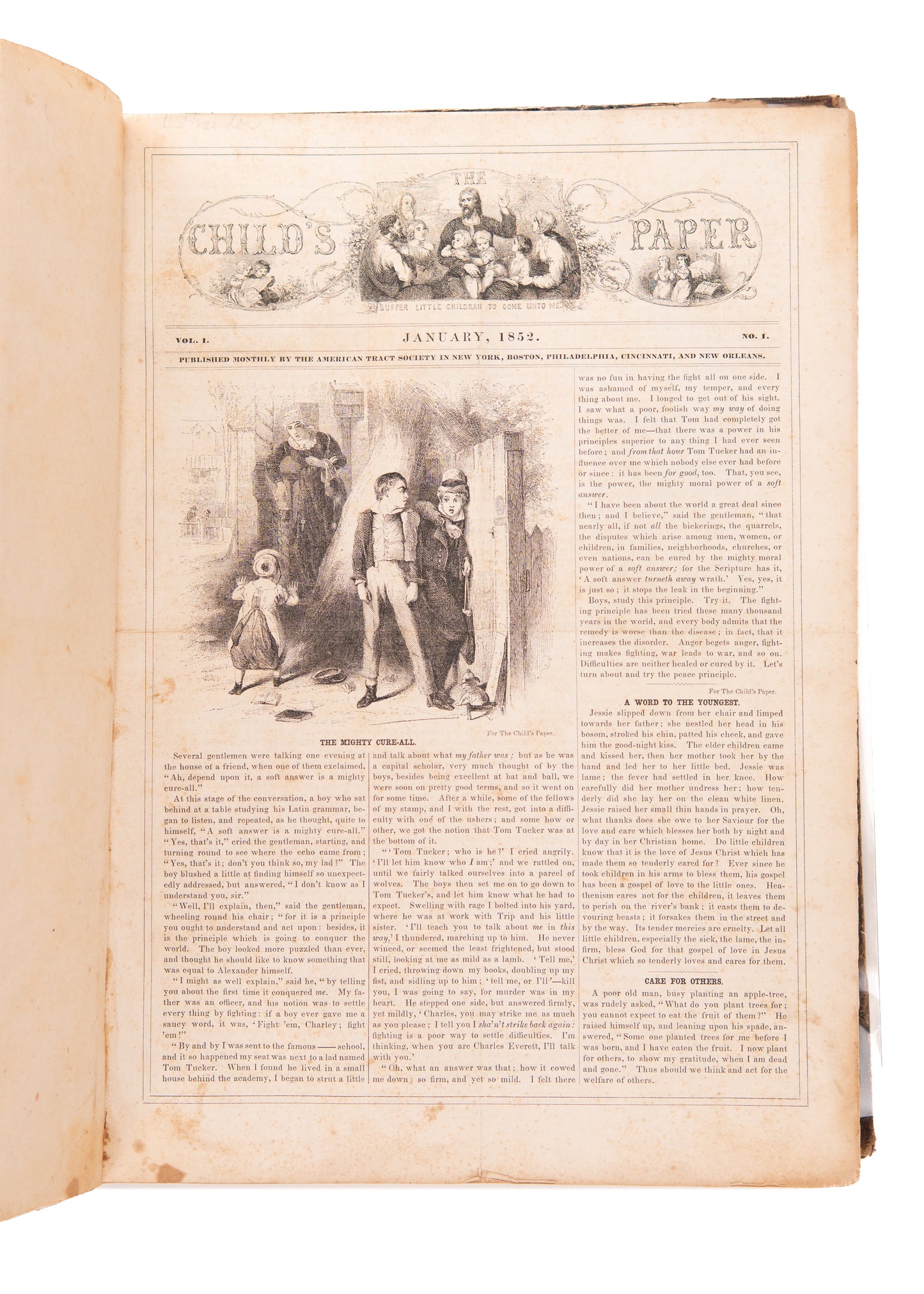 1852-1859 CHILD'S PAPER. 96 Issue Run of Important Tract Society Publication for Juveniles. Superb Content.