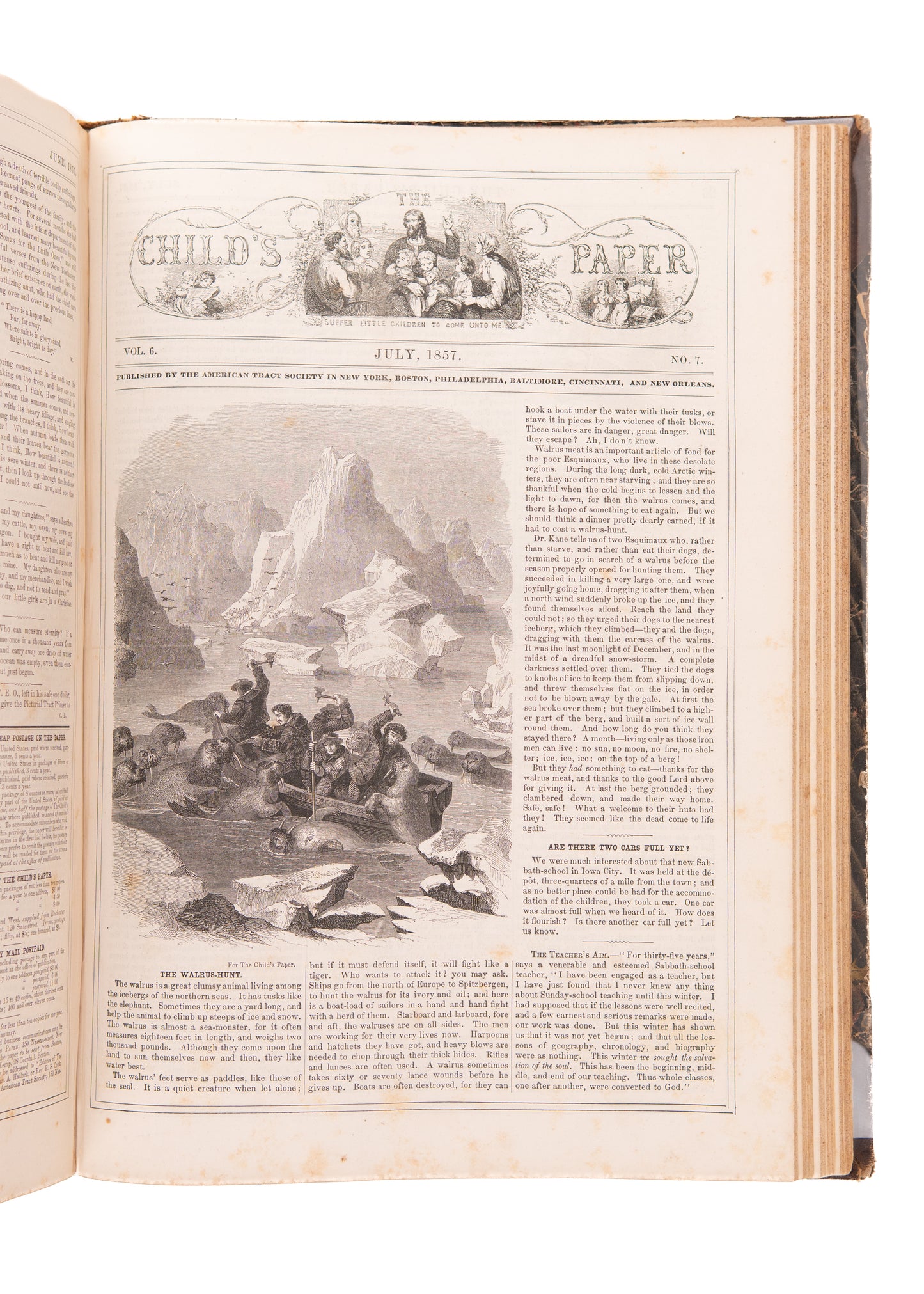 1852-1859 CHILD'S PAPER. 96 Issue Run of Important Tract Society Publication for Juveniles. Superb Content.