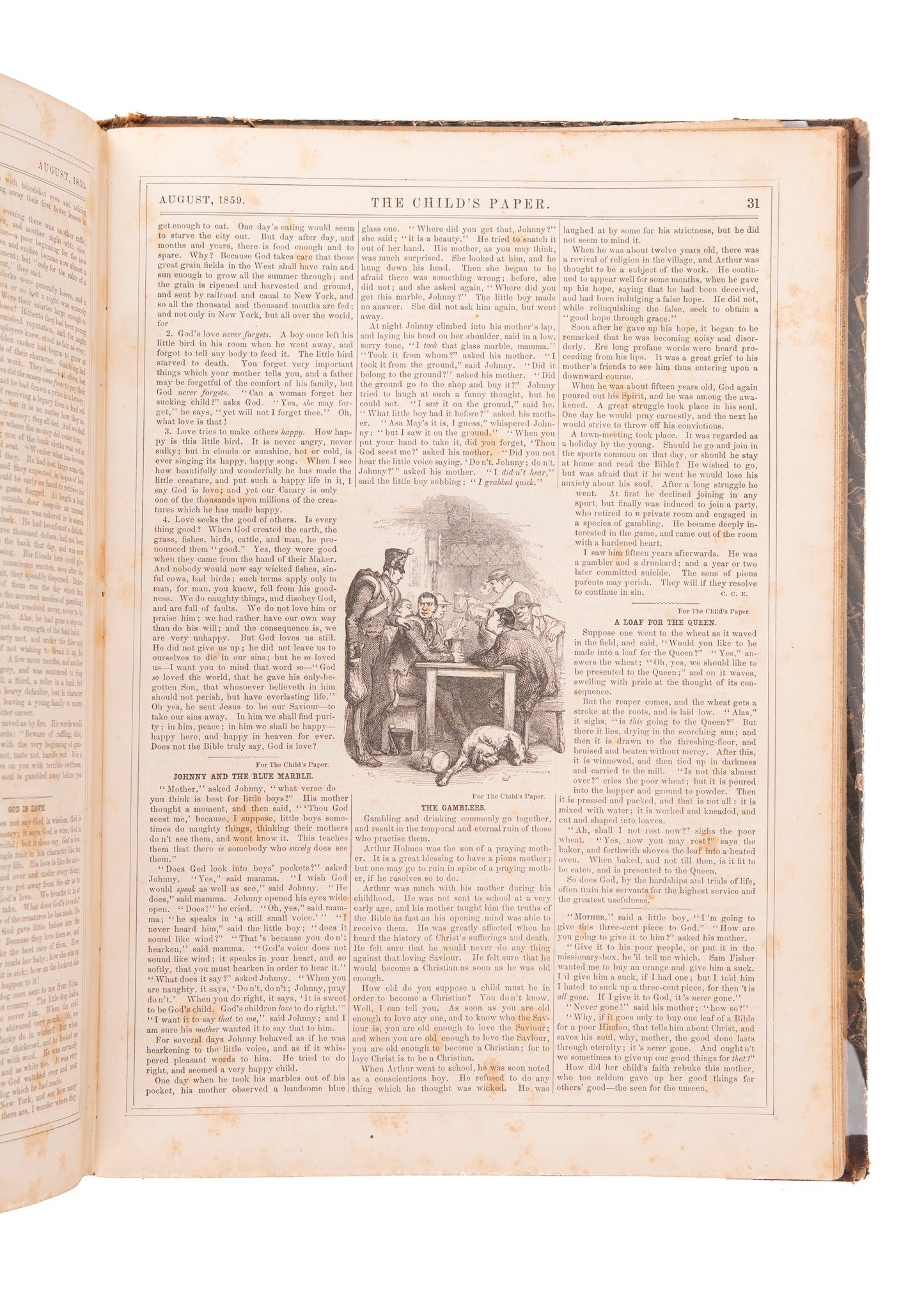 1852-1859 CHILD'S PAPER. 96 Issue Run of Important Tract Society Publication for Juveniles. Superb Content.