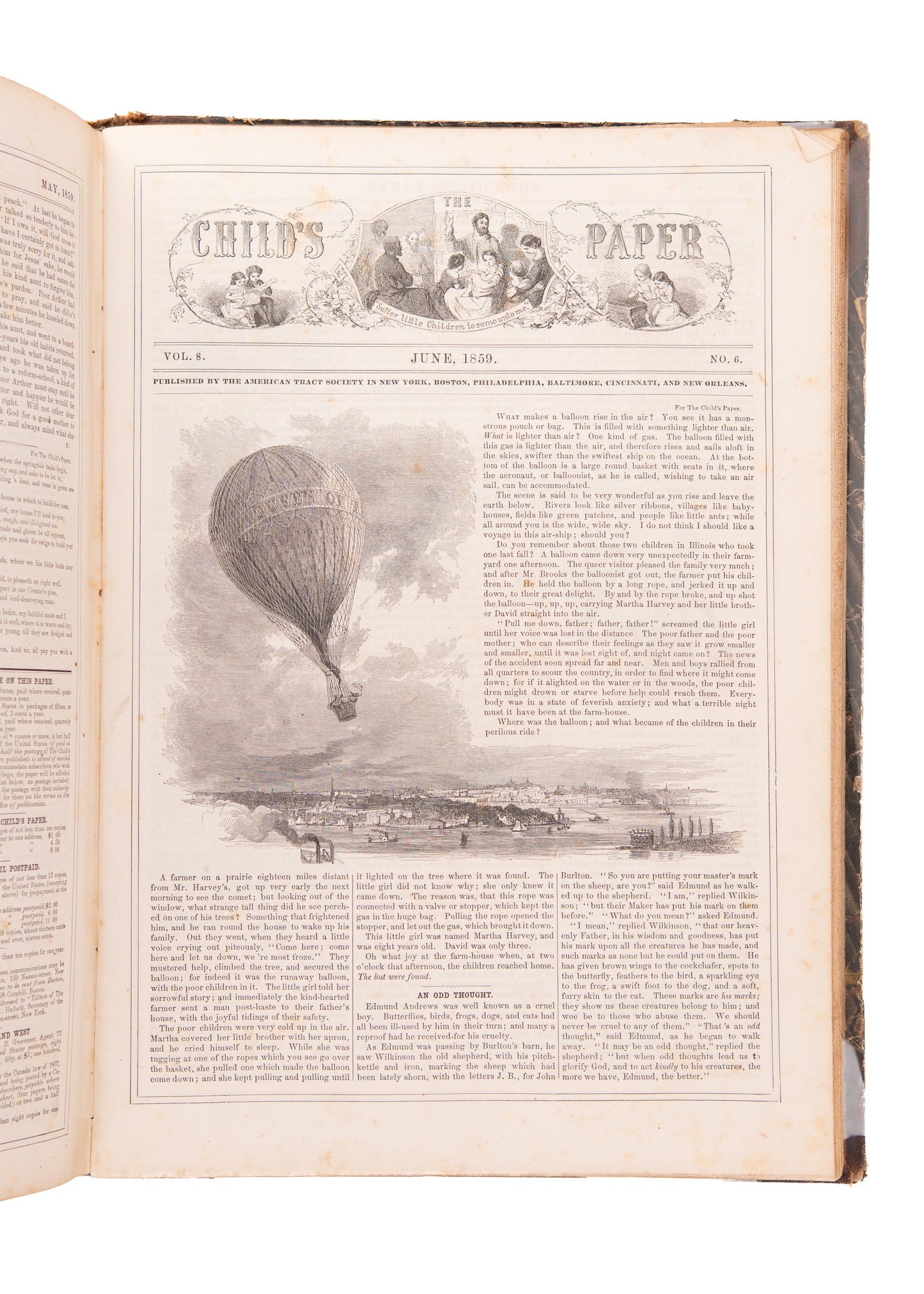 1852-1859 CHILD'S PAPER. 96 Issue Run of Important Tract Society Publication for Juveniles. Superb Content.