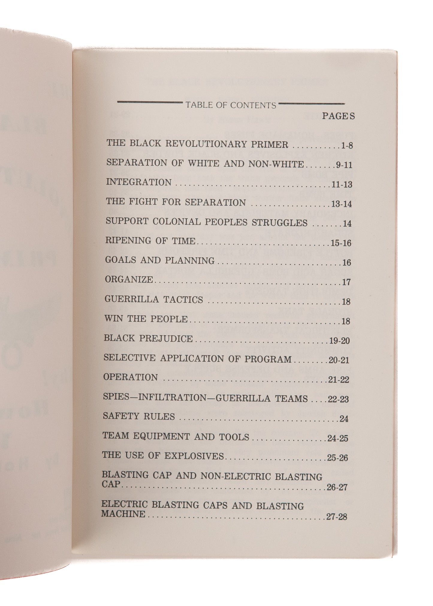 1978 HORUS HAWK. The Black Revolutionary Primer. Why! How! Where! Black Panthers, Antifa.