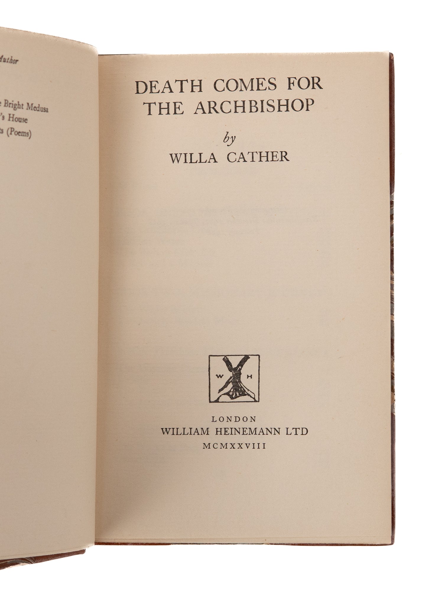 1928 WILLA CATHER. Death Comes for the Archbishop. Superb American Southwest Novel.