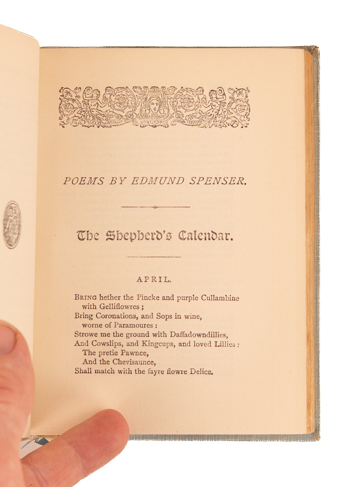 c.1900 CANTERBURY POETS. Emerson, Wordsworth, Coleridge, & Scott in Superb Arts & Crafts Vellum Bindings.