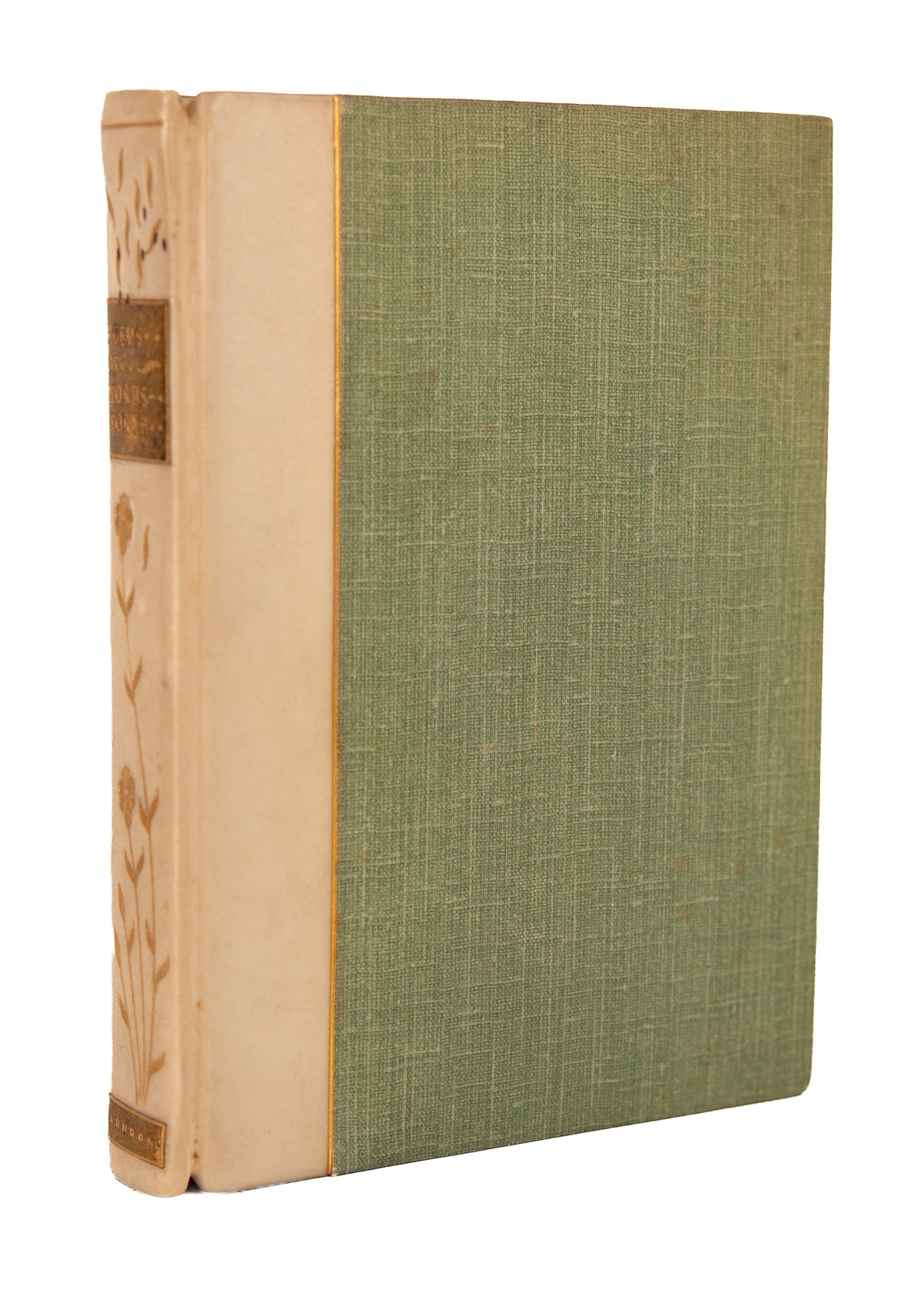 c.1900 CANTERBURY POETS. Emerson, Wordsworth, Coleridge, & Scott in Superb Arts & Crafts Vellum Bindings.