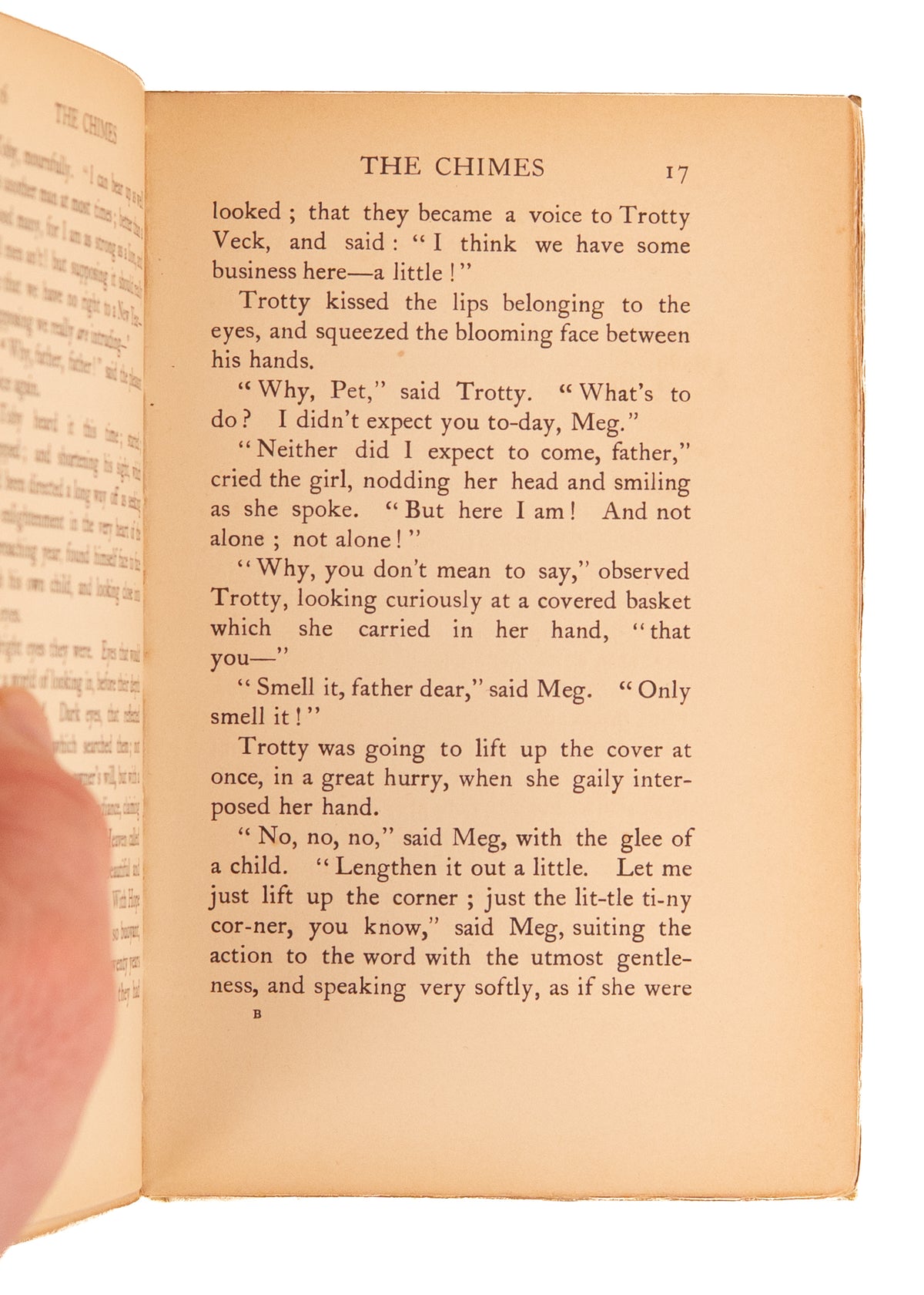 1905 CHARLES DICKENS. The Chimes. A Goblin Christmas Story. Sequel to A Christmas Carol in Fine Vellum Binding.