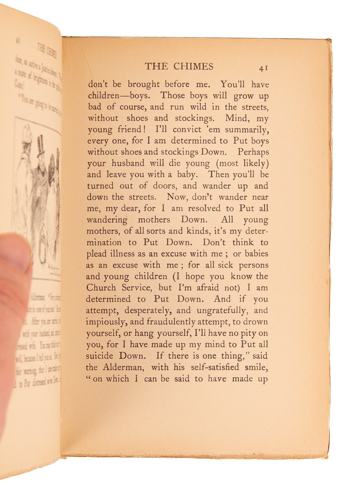 1905 CHARLES DICKENS. The Chimes. A Goblin Christmas Story. Sequel to A Christmas Carol in Fine Vellum Binding.