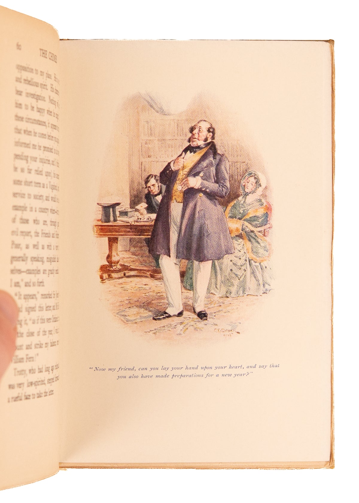 1905 CHARLES DICKENS. The Chimes. A Goblin Christmas Story. Sequel to A Christmas Carol in Fine Vellum Binding.