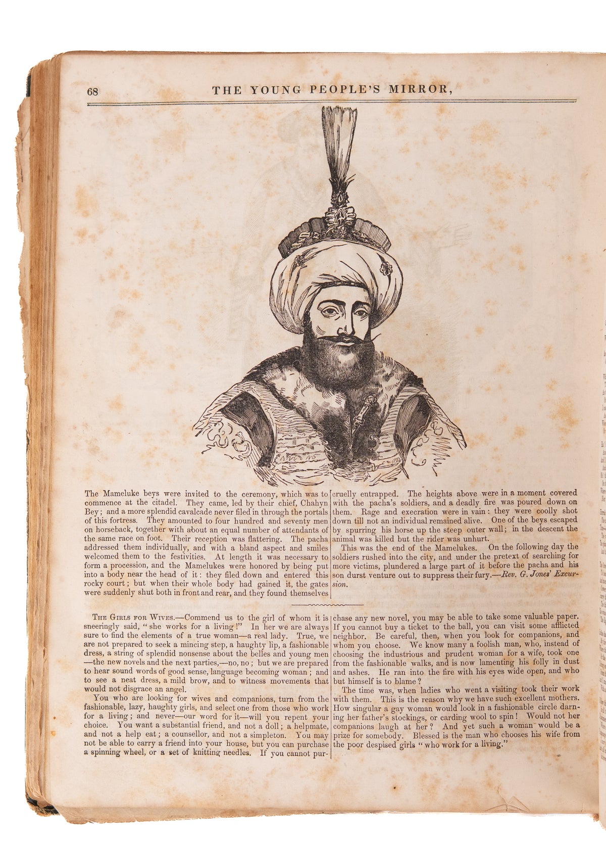 1848 & 1849. YOUNG PEOPLE'S MIRROR. Rare Complete Run of Benson John Lossing's Periodical for the Young.