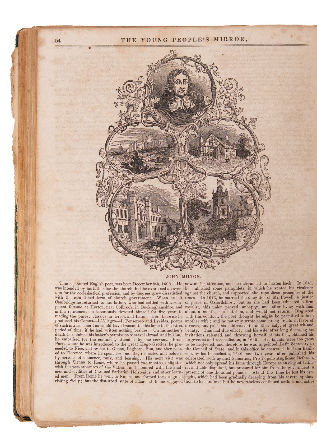 1848 & 1849. YOUNG PEOPLE'S MIRROR. Rare Complete Run of Benson John Lossing's Periodical for the Young.